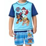 Paw Patrol Boys Rash Guard Set with UPF50 Swim Shirt and Trunks - vue 3