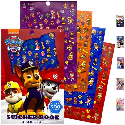 Paw Patrol Sticker Book Over 300+ Stickers for Kids, Perfect for Gifts and Party Favors