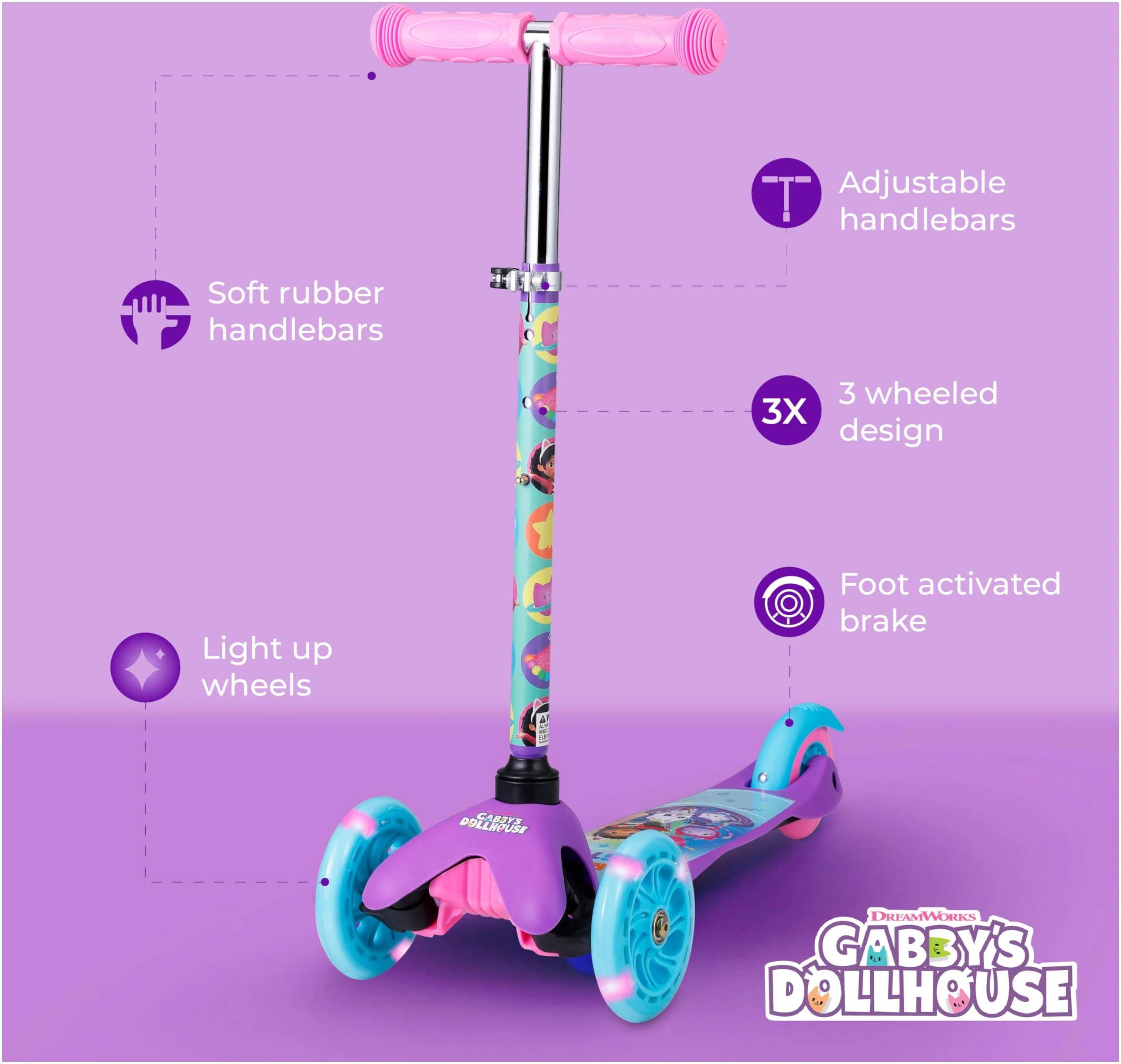 Scooter Paw Patrol 3 Wheel Light Up LED - photo 2