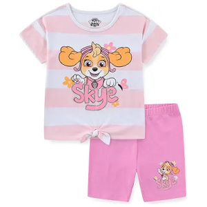 Paw Patrol Skye Short Sleeve Shirt and Bike Shorts Set