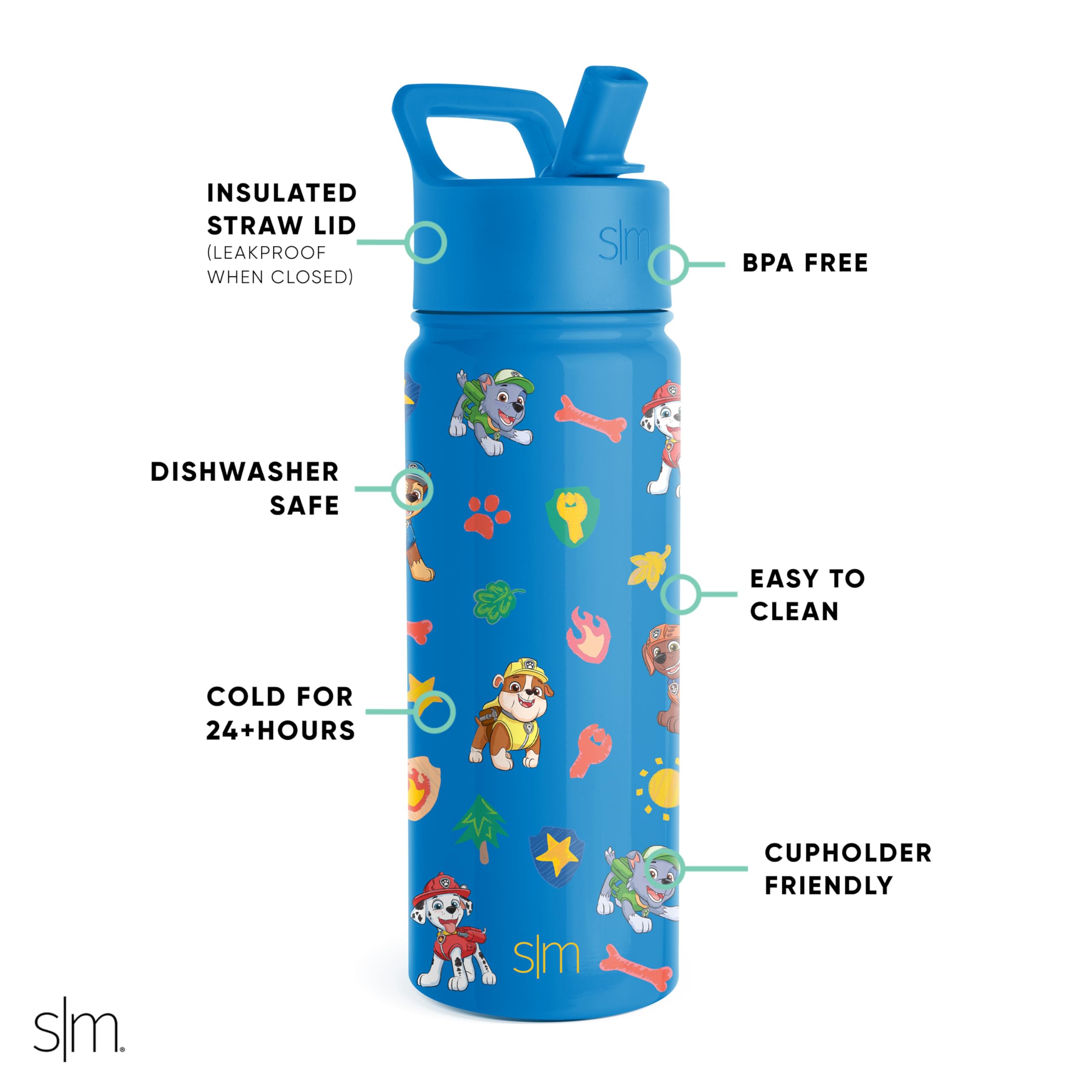Water Bottle Paw Patrol Kids Insulated Stainless Steel - photo 2