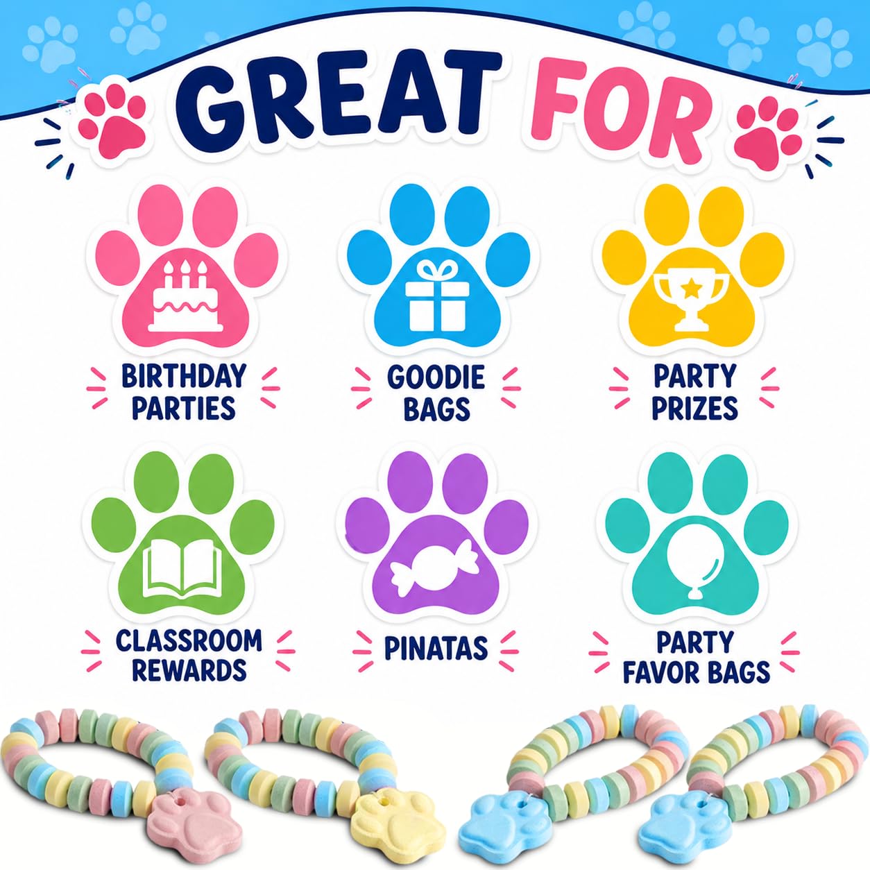 Paw Patrol Candy Bracelets u2013 30 Count Bulk Value Pack - photo 6