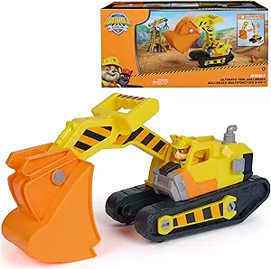 Vehicle Paw Patrol Rubble's Ultimate Tool Bulldozer with Action Figure