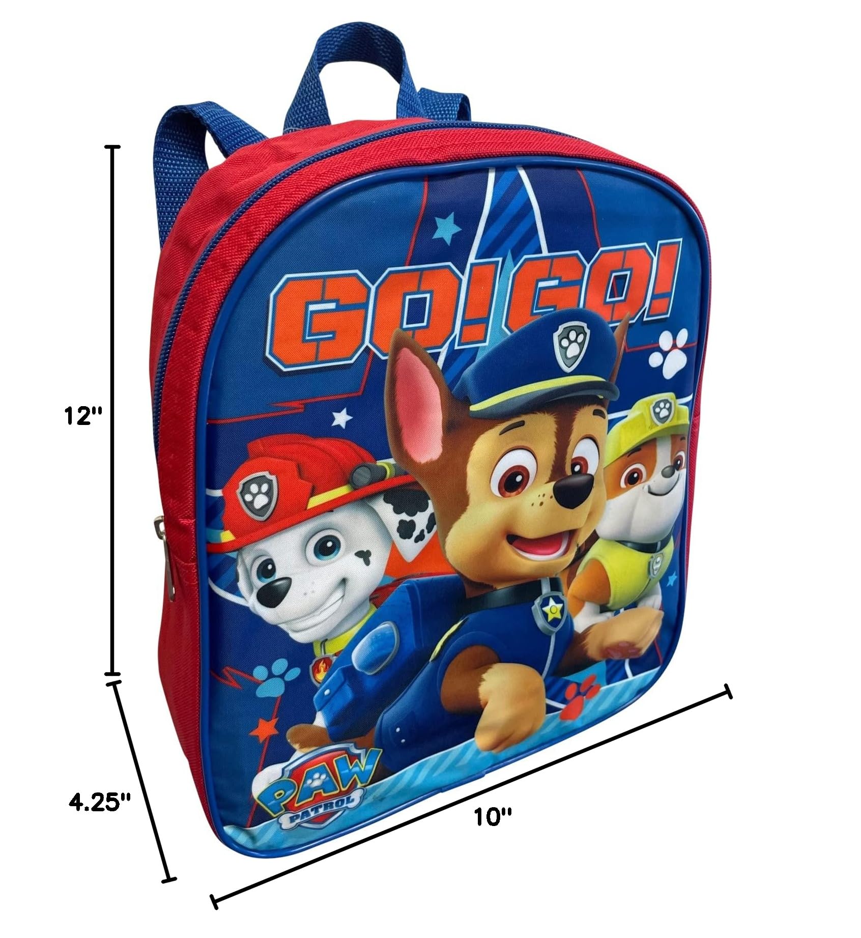 Backpack Paw Patrol Toddler Boy 12 Inch Mini Backpack Red Blue - photo 5