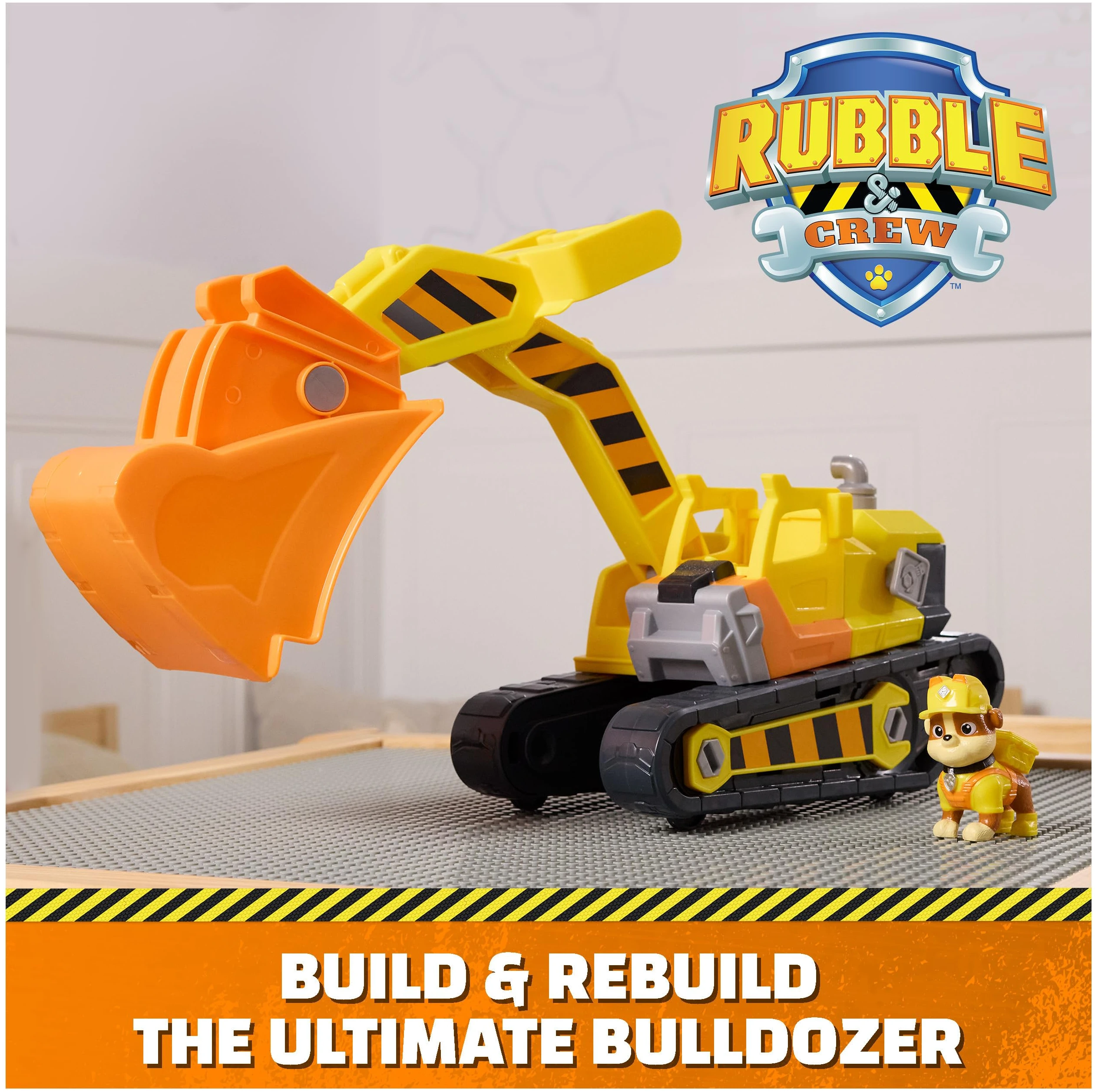 Vehicle Paw Patrol Rubble's Ultimate Tool Bulldozer with Action Figure - photo 3