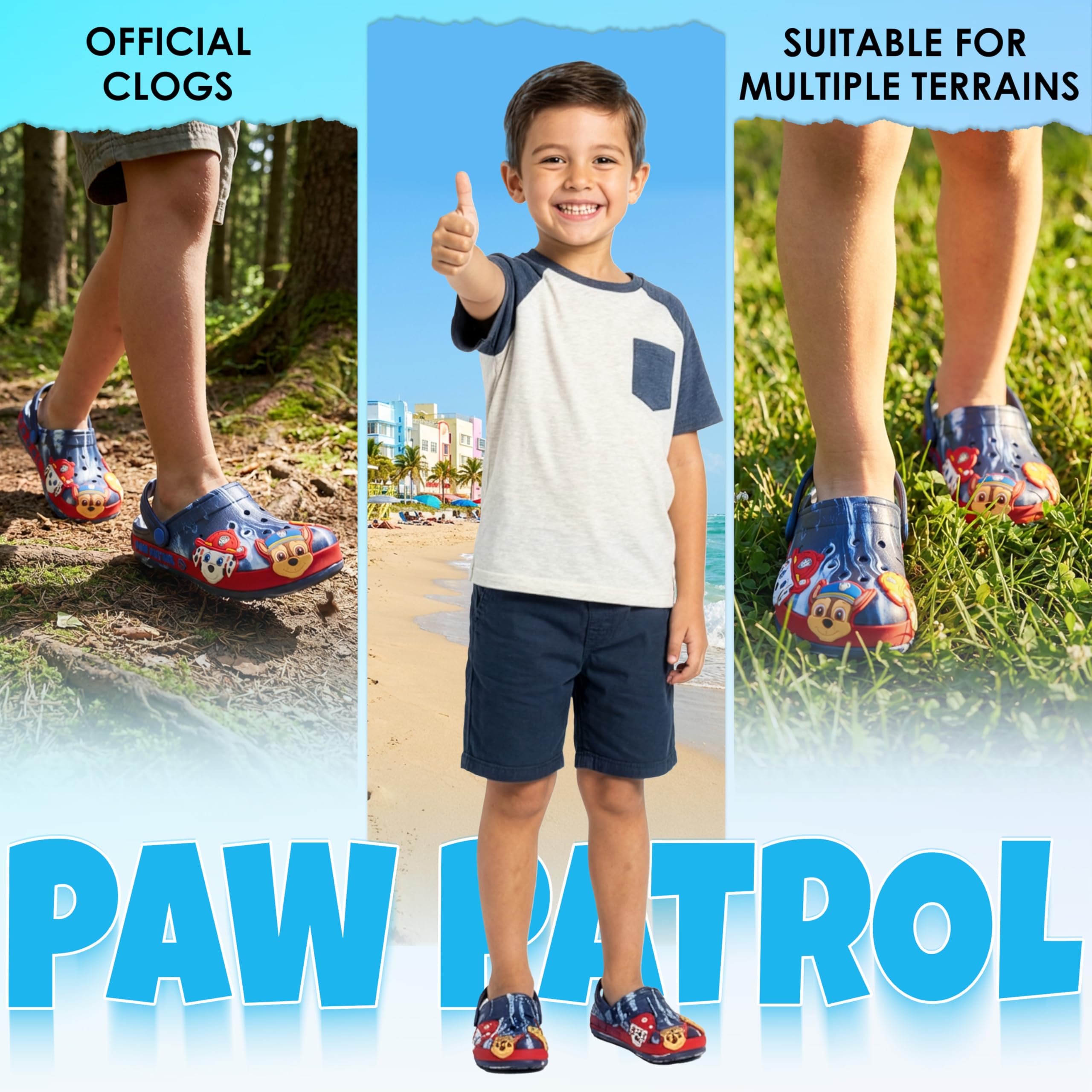 Clogs Paw Patrol Boys Anti Slip Slides Sandals - photo 3