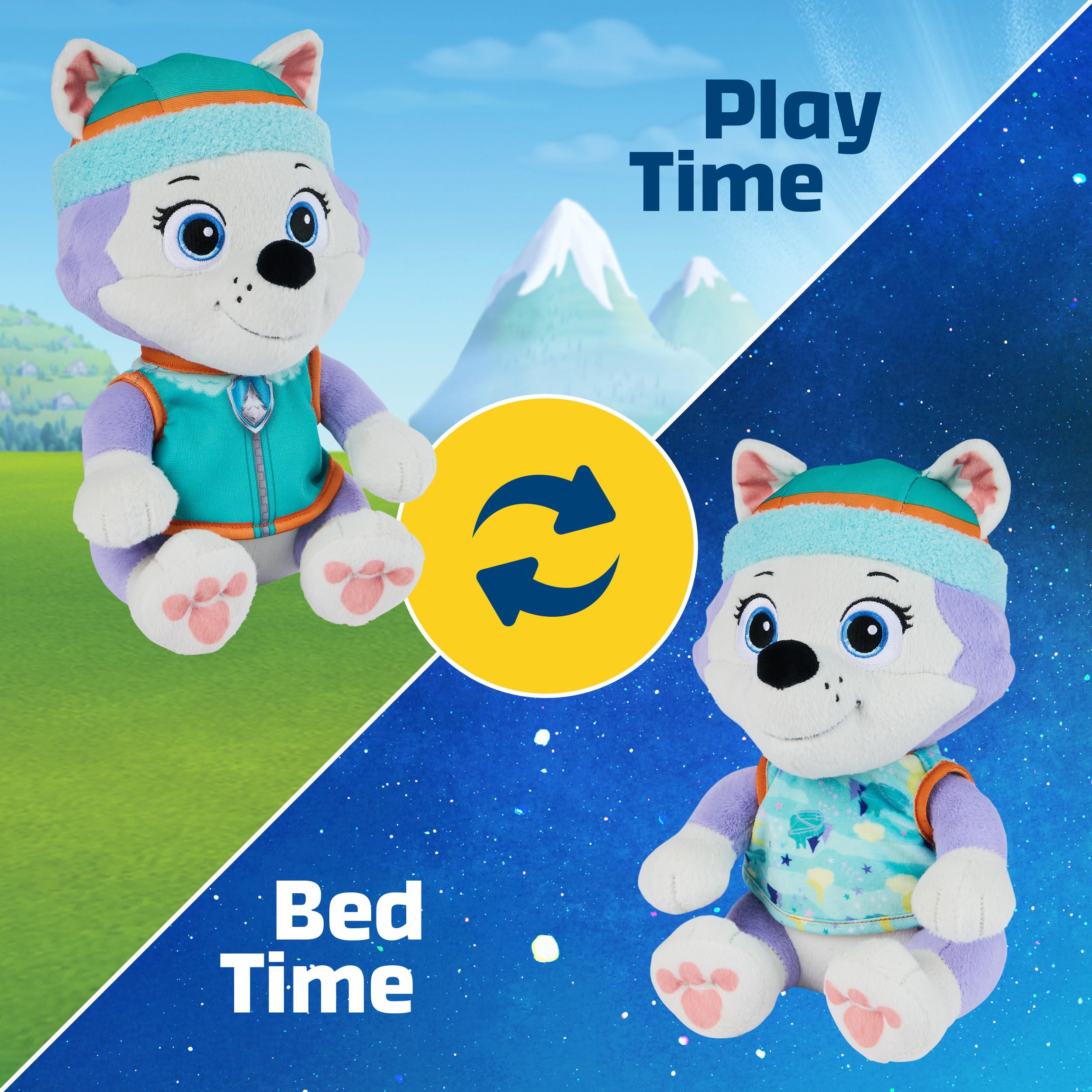 Plush Paw Patrol Everest Bedtime 10-Inch Stuffed Animal with Reversible Outfit - photo 2