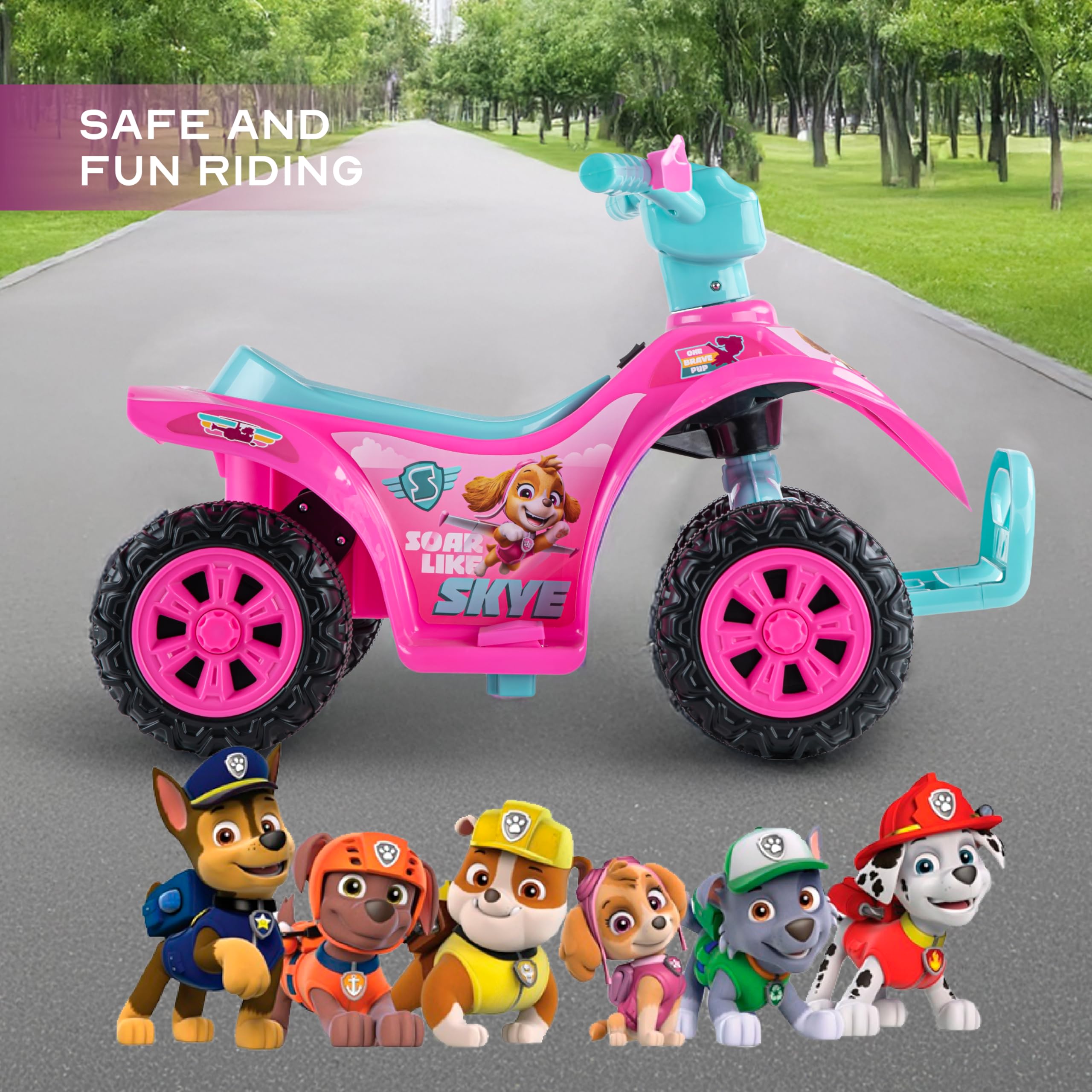 Ride On Toy Paw Patrol Skye 6V ATV with LED Headlights - photo 5
