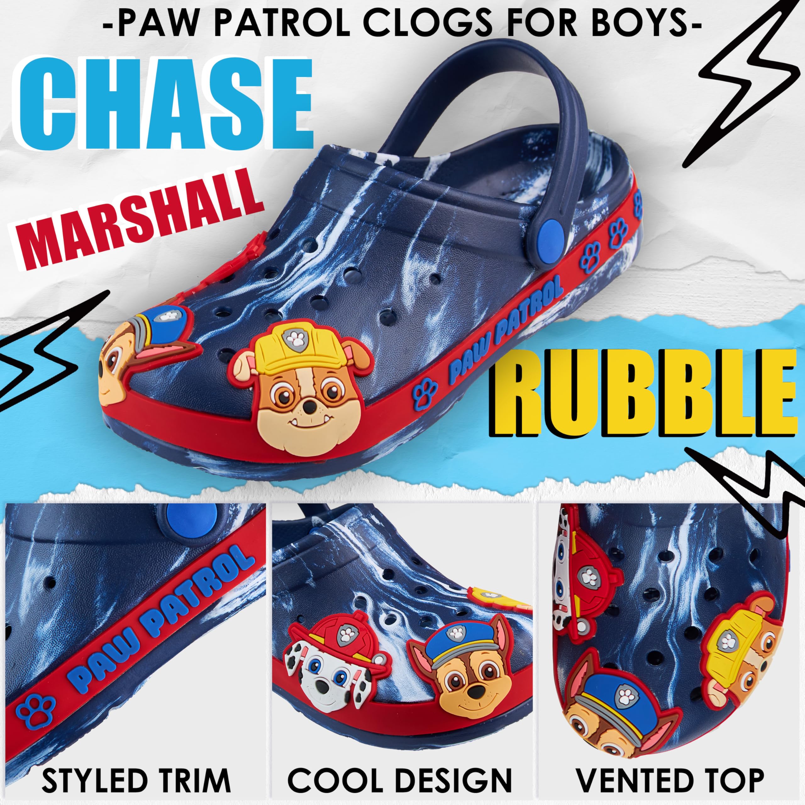 Clogs Paw Patrol Boys Anti Slip Slides Sandals - photo 4