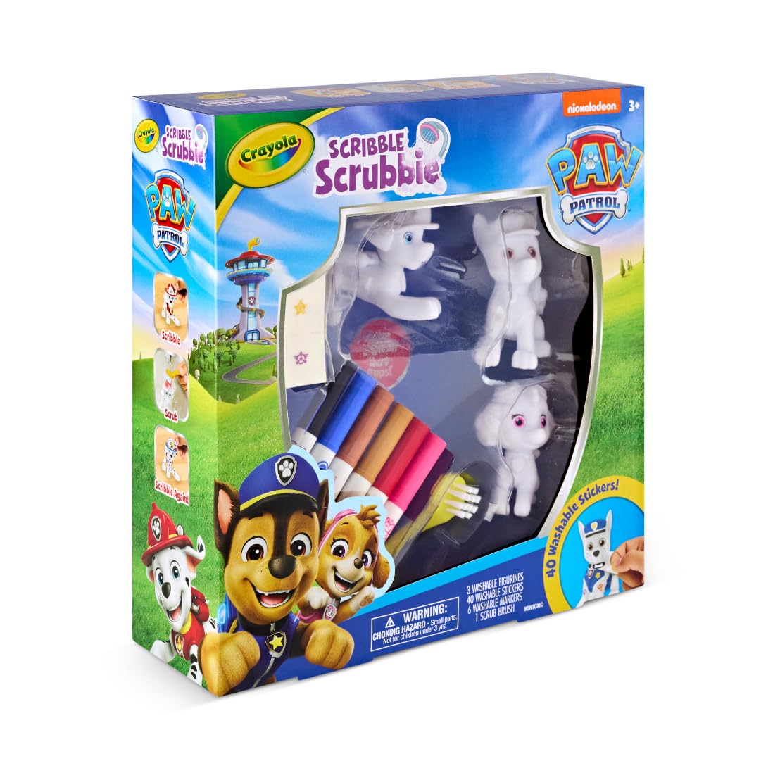 Crayola Scribble Scrubbie Paw Patrol Figurine Playset, Customizable Toys for Toddlers - photo 4