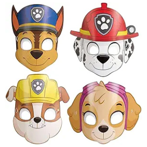 Paw Patrol Party Paper Masks Pack of 8