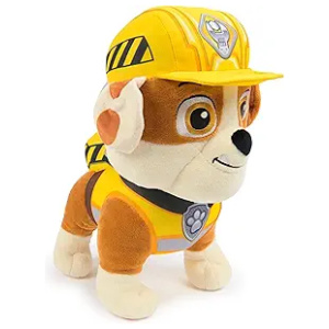 Plush Paw Patrol Rubble Rumbling Interactive Sensory Toy