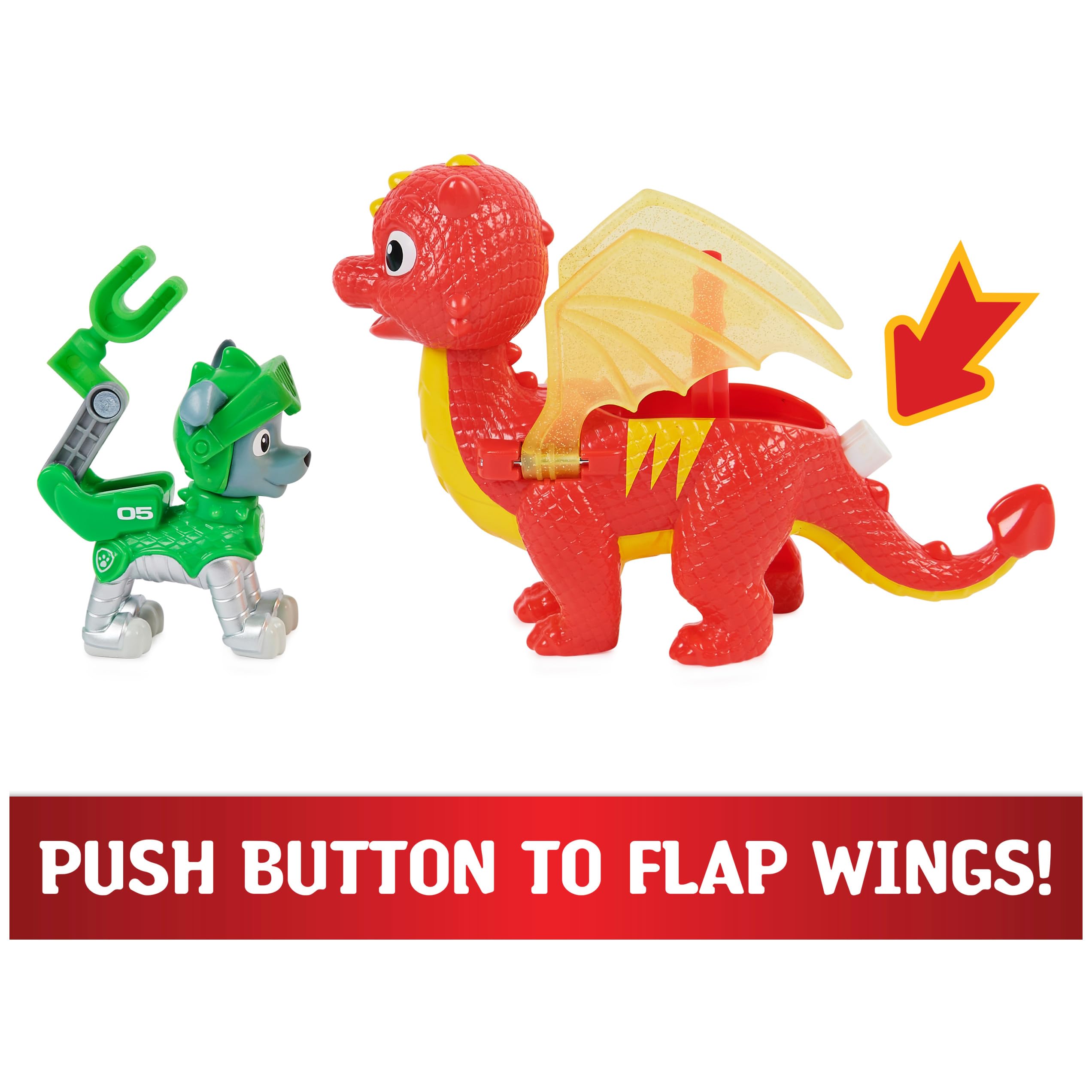 Action Figures Set Paw Patrol Rescue Knights Rocky and Dragon Flame - photo 5
