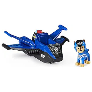 Deluxe Vehicle Paw Patrol Chase’s Jet Transforming Toy with Lights and Sounds