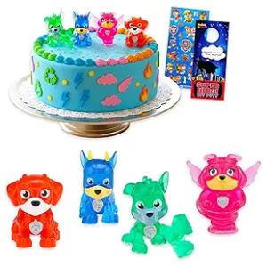 Paw Patrol Mini Figures Cake Topper with Mighty Pups Characters