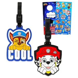 Paw Patrol Luggage Tag Gift Set with Chase and Marshall Suitcase Tags