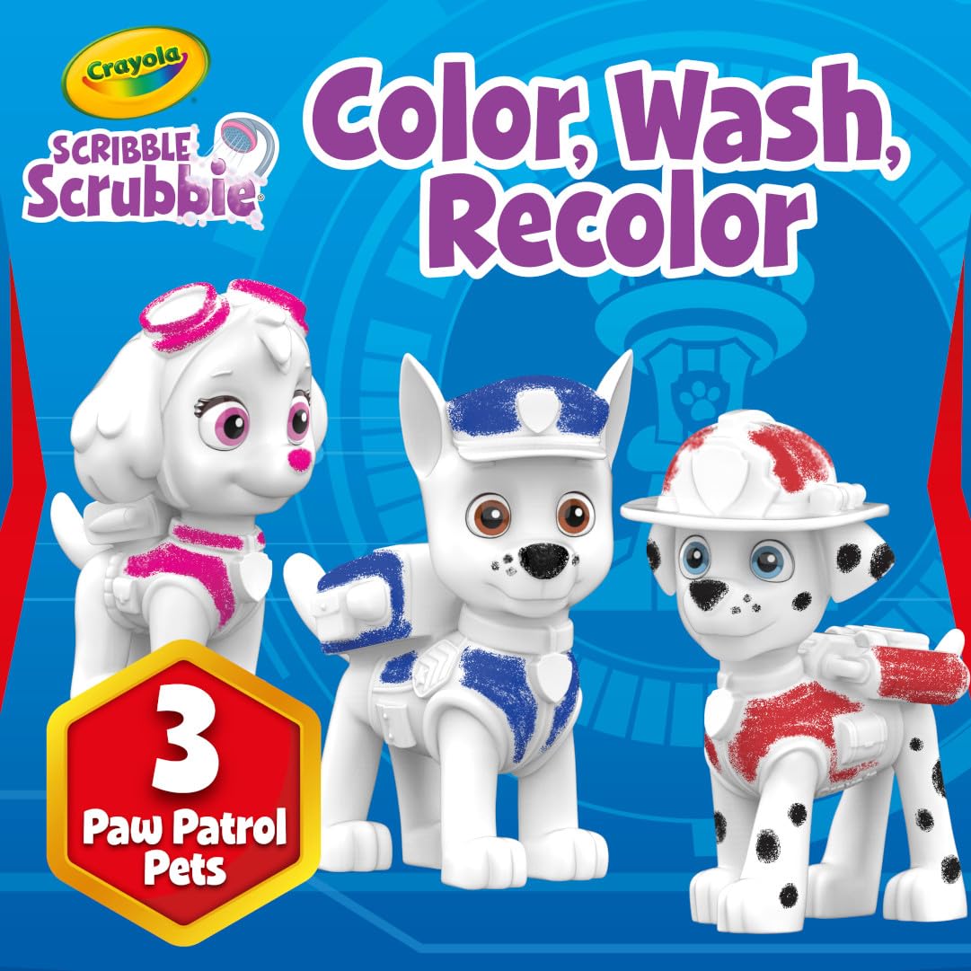 Crayola Scribble Scrubbie Paw Patrol Figurine Playset, Customizable Toys for Toddlers - photo 5