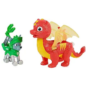 Action Figures Set Paw Patrol Rescue Knights Rocky and Dragon Flame