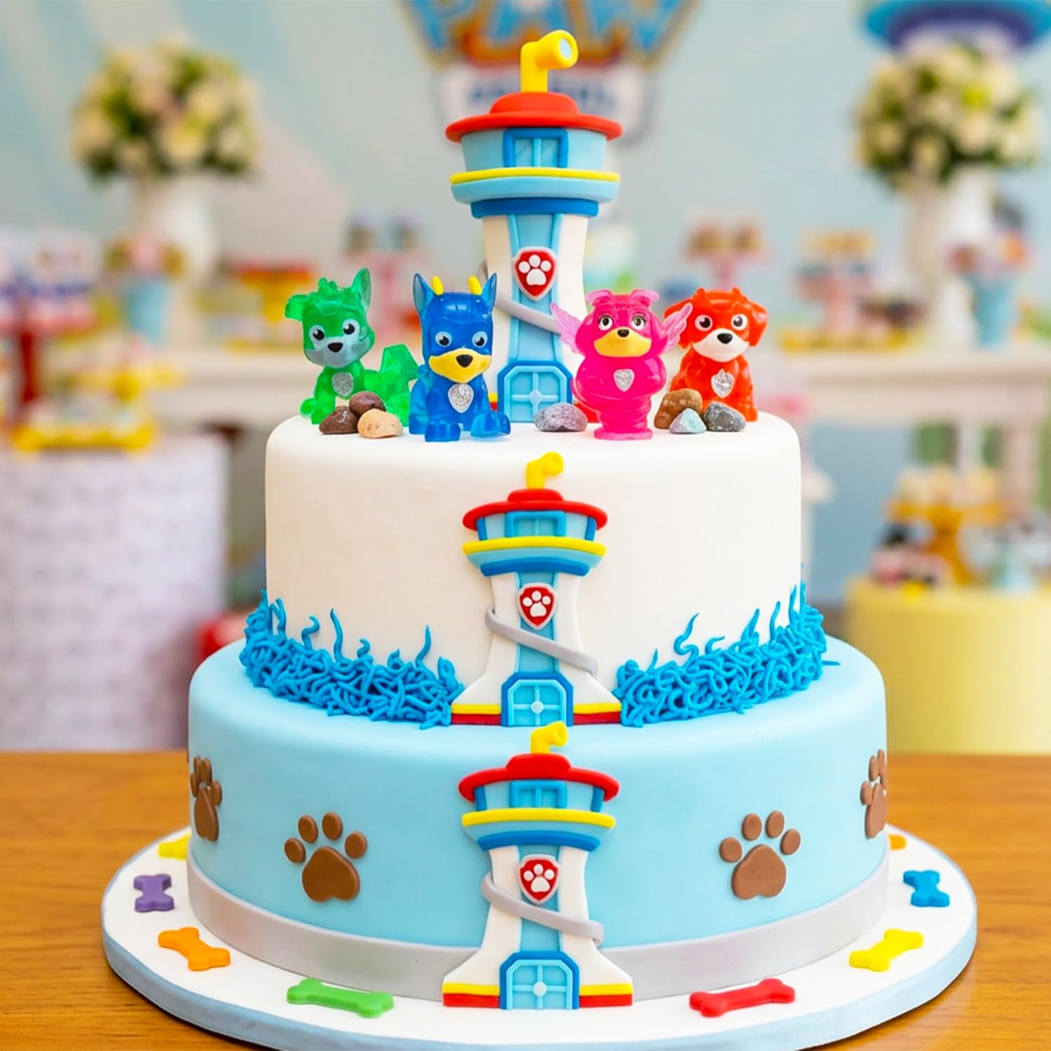 Paw Patrol Mini Figures Cake Topper with Mighty Pups Characters - photo 4
