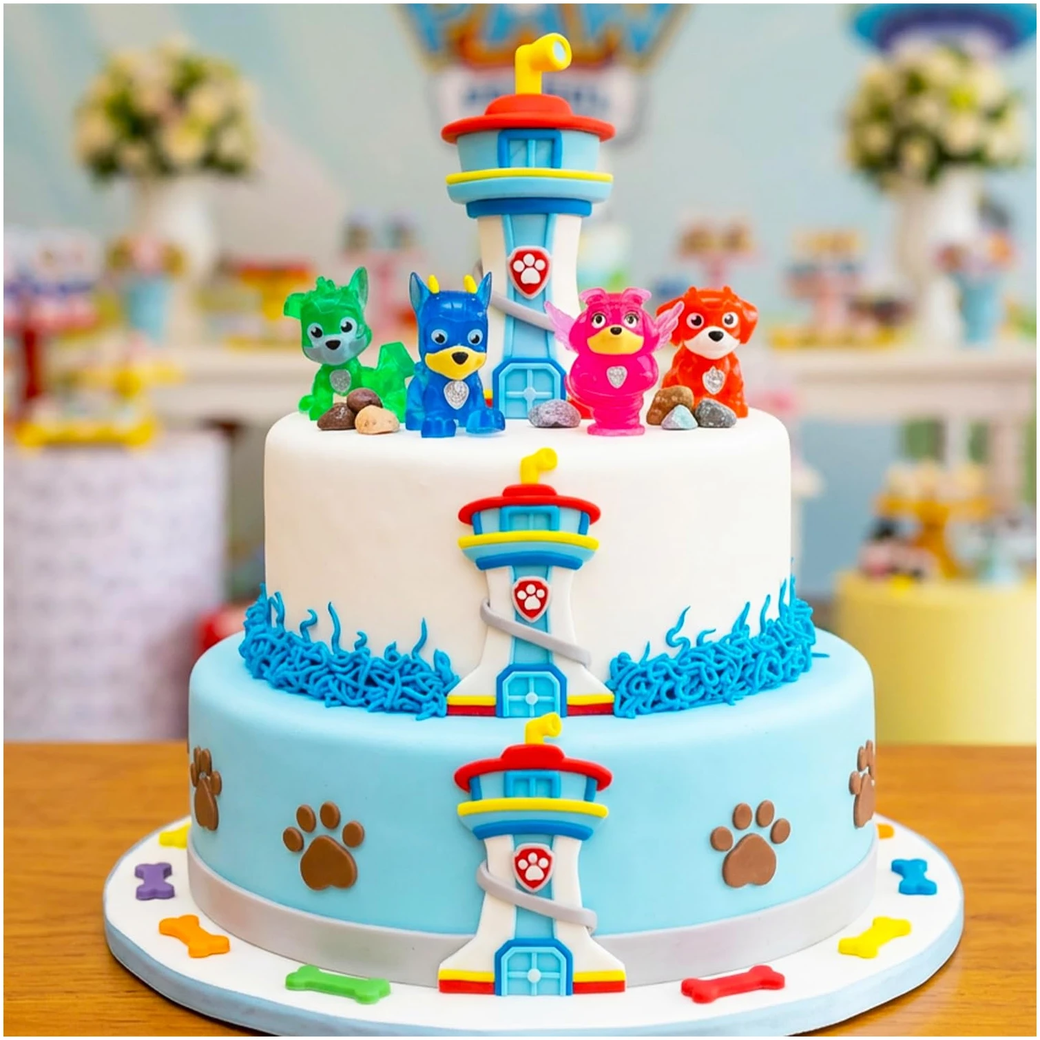 Paw Patrol Mini Figures Cake Topper with Mighty Pups Characters - photo 4