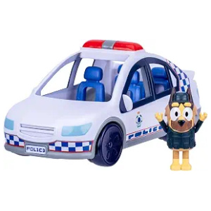 Bluey Police Car Toy with Lights and Sounds and Policeman Figure