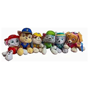 Plush Toy Set Paw Patrol 6 Characters Marshall Skye Everest Rocky Rubble Chase
