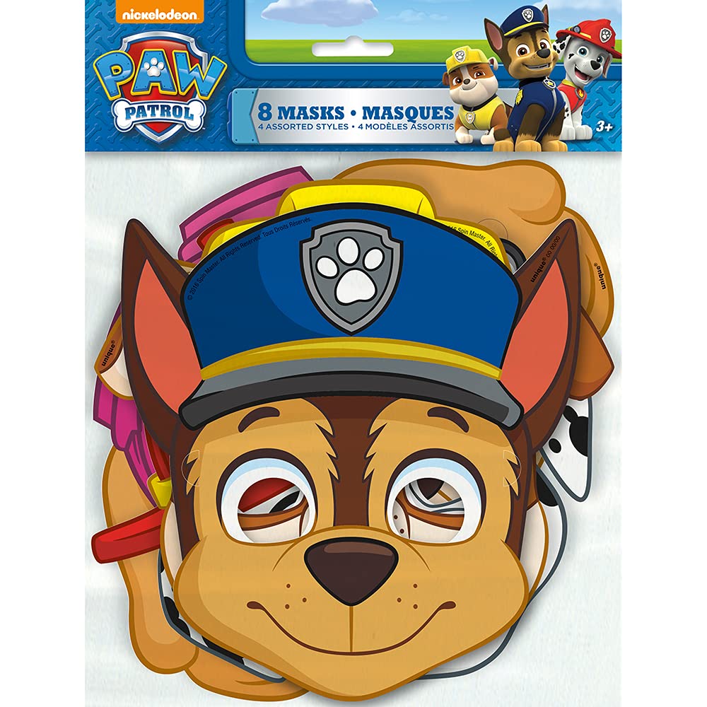 Paw Patrol Party Paper Masks Pack of 8 - photo 2