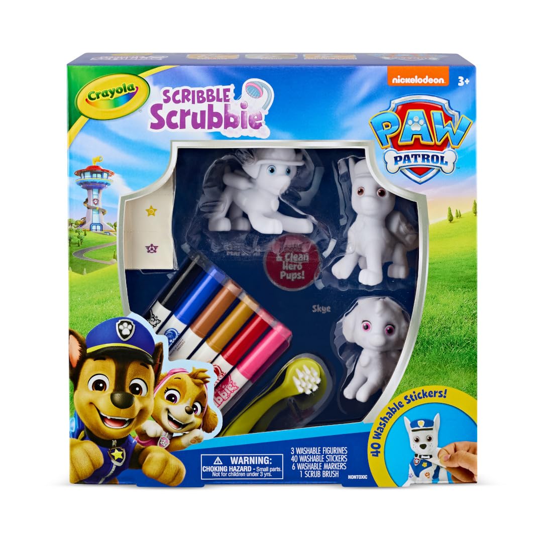 Crayola Scribble Scrubbie Paw Patrol Figurine Playset, Customizable Toys for Toddlers - photo 2