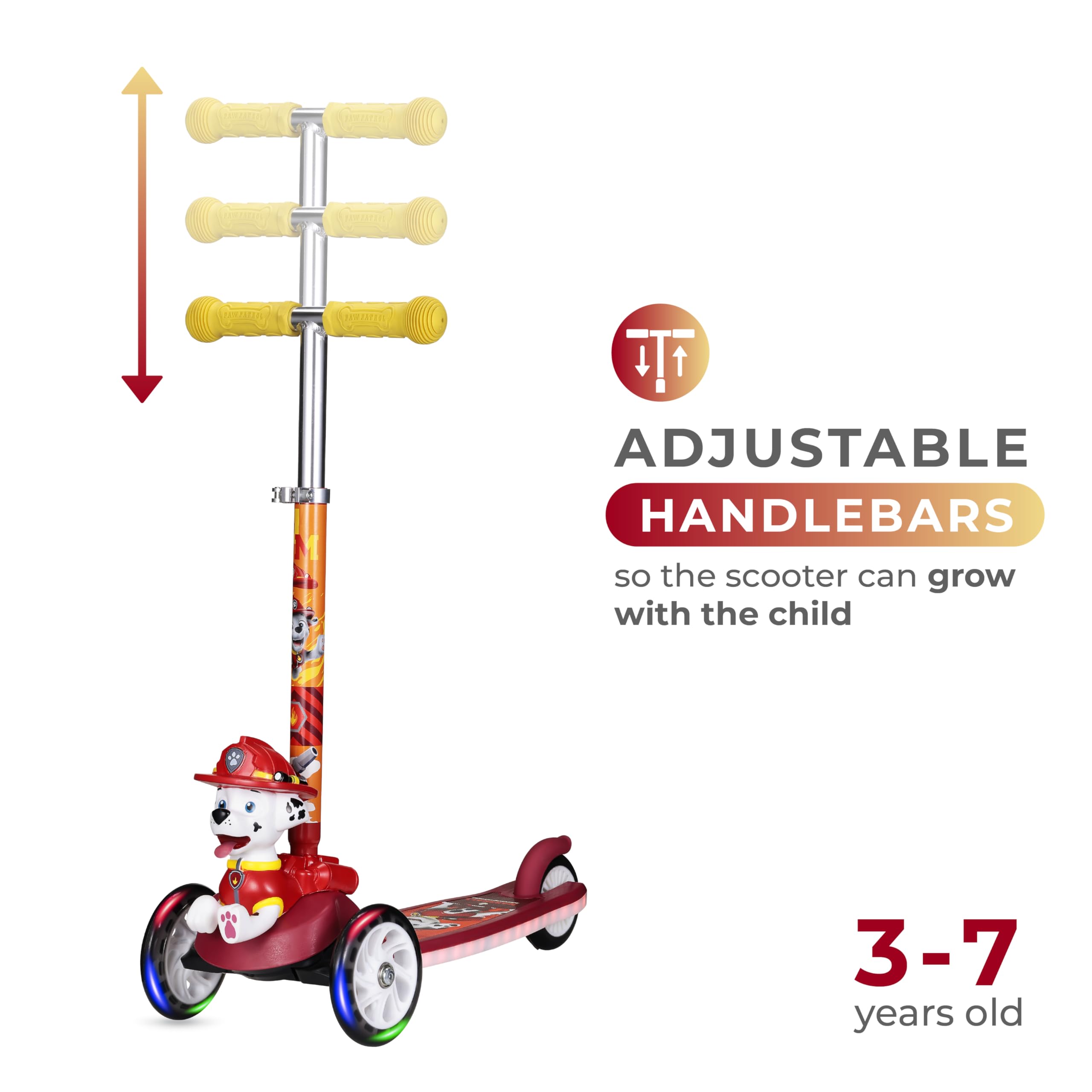 Scooter Paw Patrol 3 Wheel Self Balancing Light Up LED Wheels - photo 6