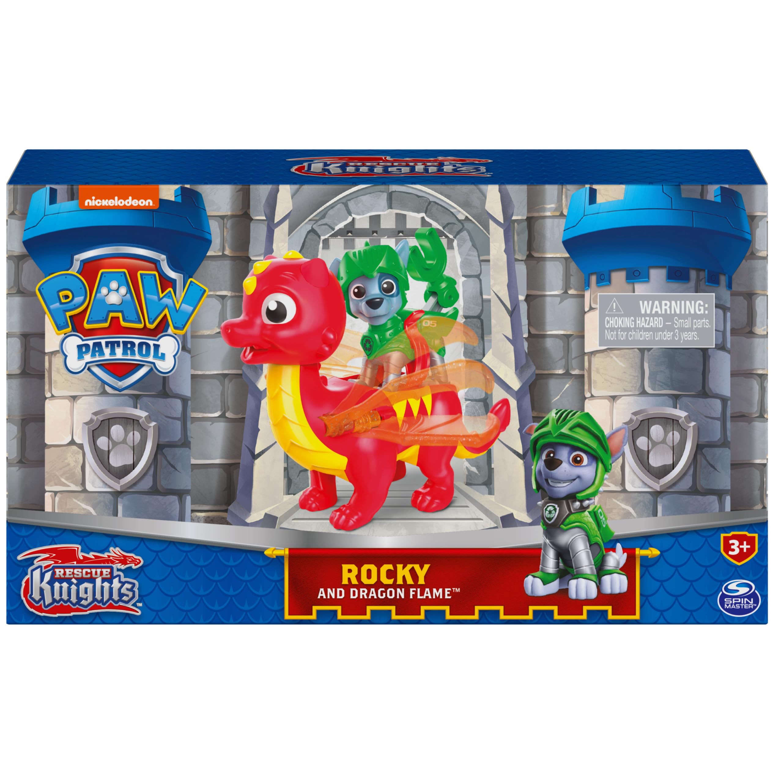 Action Figures Set Paw Patrol Rescue Knights Rocky and Dragon Flame - photo 2