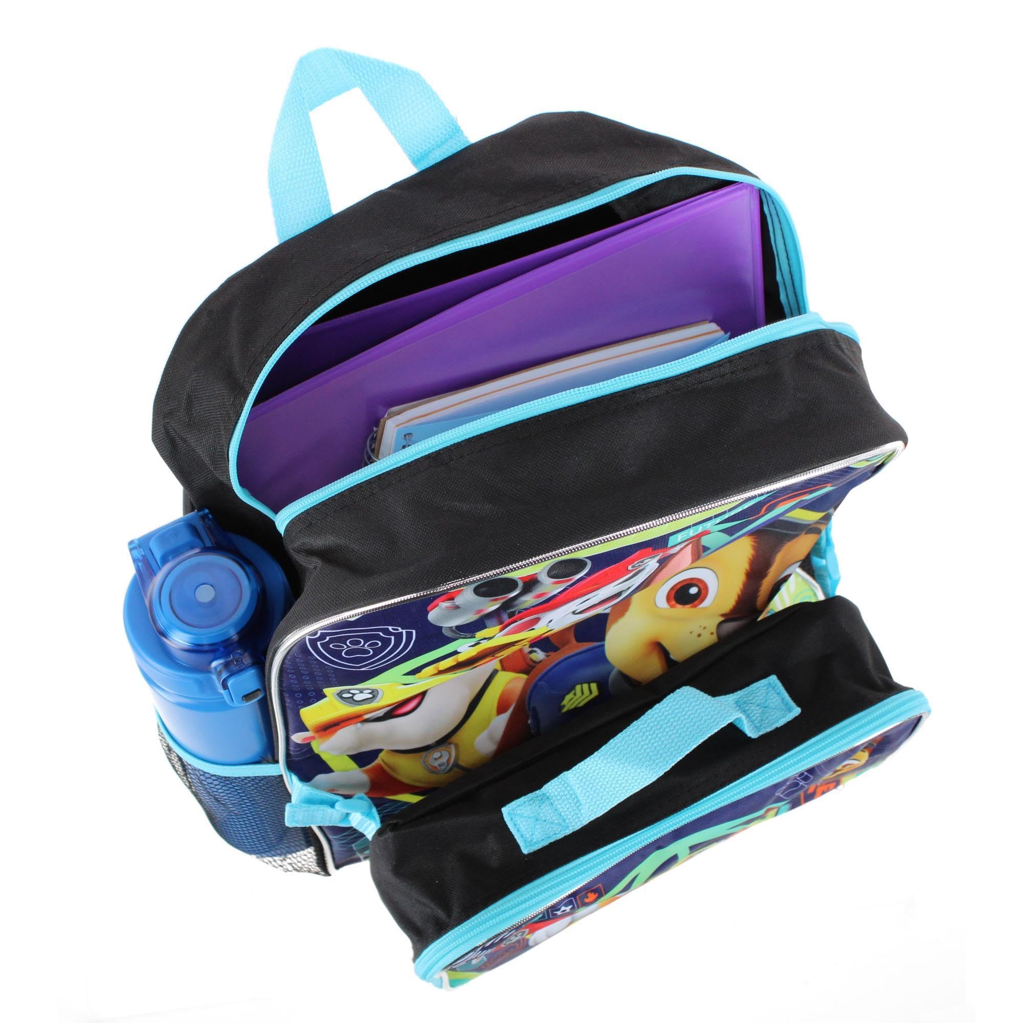 Backpack Paw Patrol 16 Inch with Lunch Box Set Black Blue - photo 2