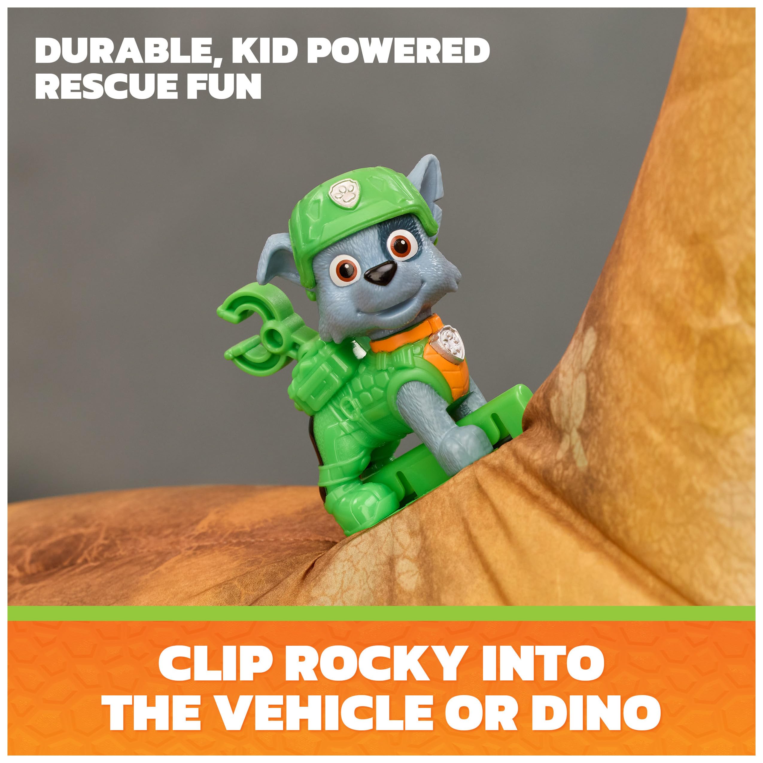 Vehicle Paw Patrol Megasaurus Dino with Rocky Action Figure - photo 5