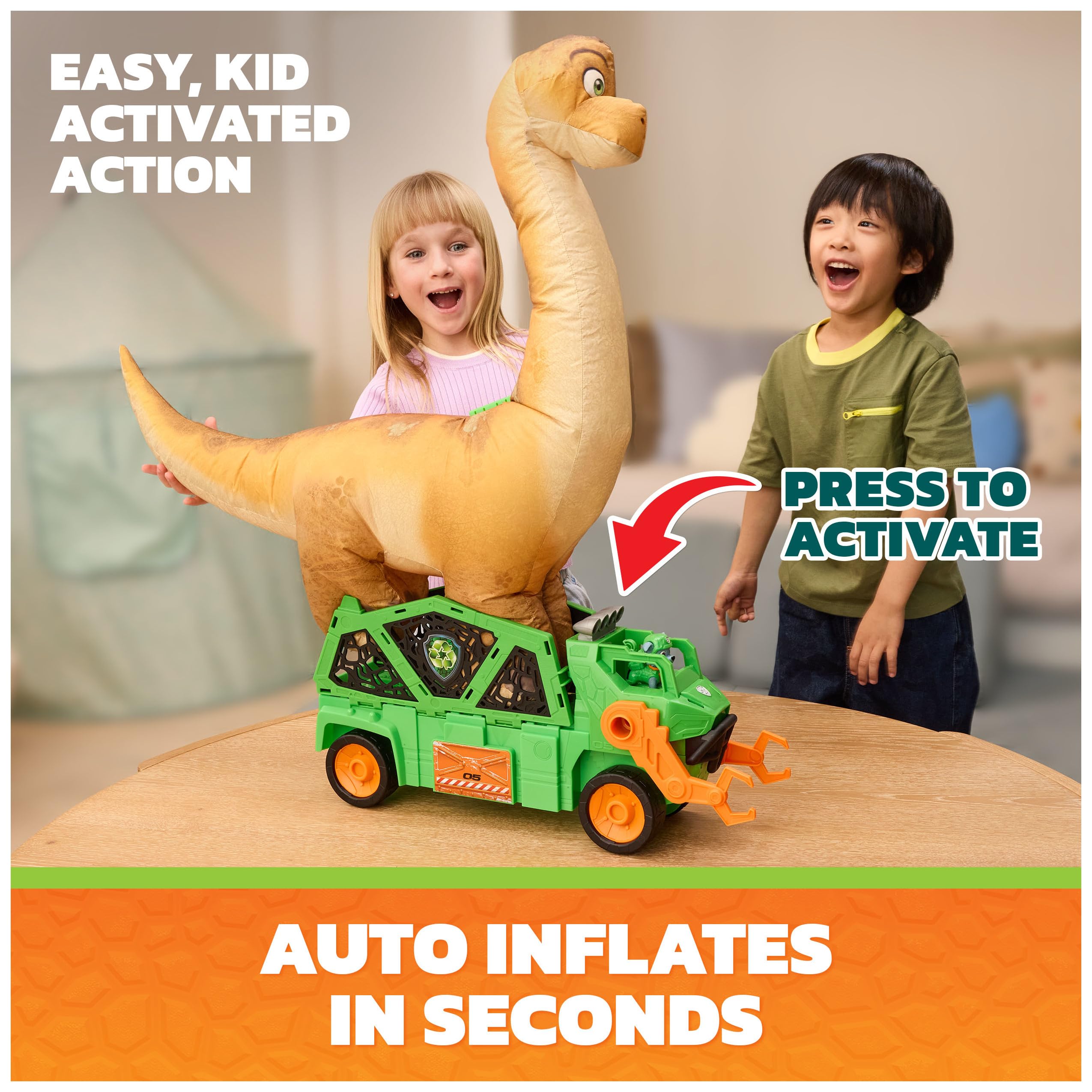 Vehicle Paw Patrol Megasaurus Dino with Rocky Action Figure - photo 3