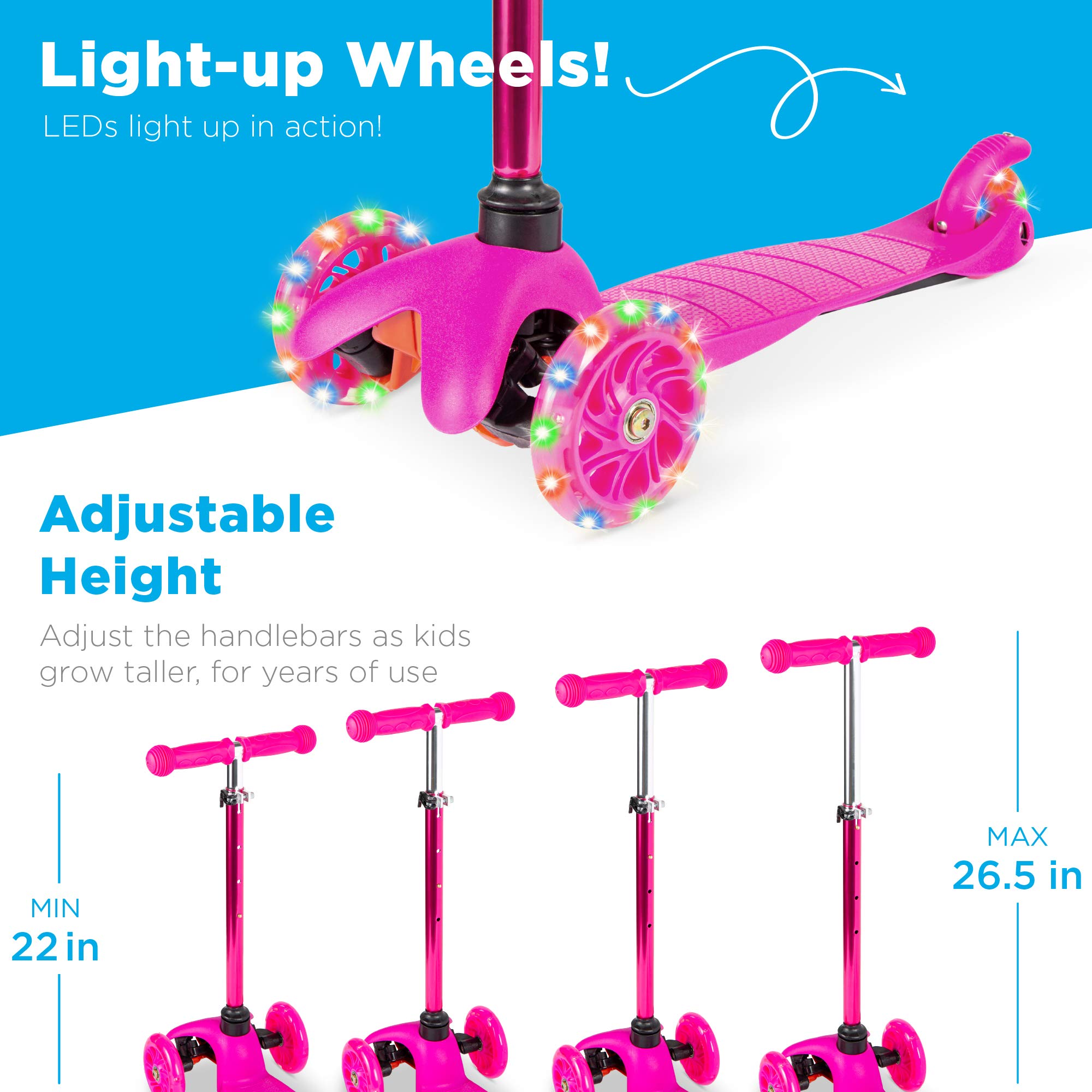 Scooter Paw Patrol with LED Light-Up Wheels, 3-Wheel Lean-to-Steer Toddler Scooter - photo 2