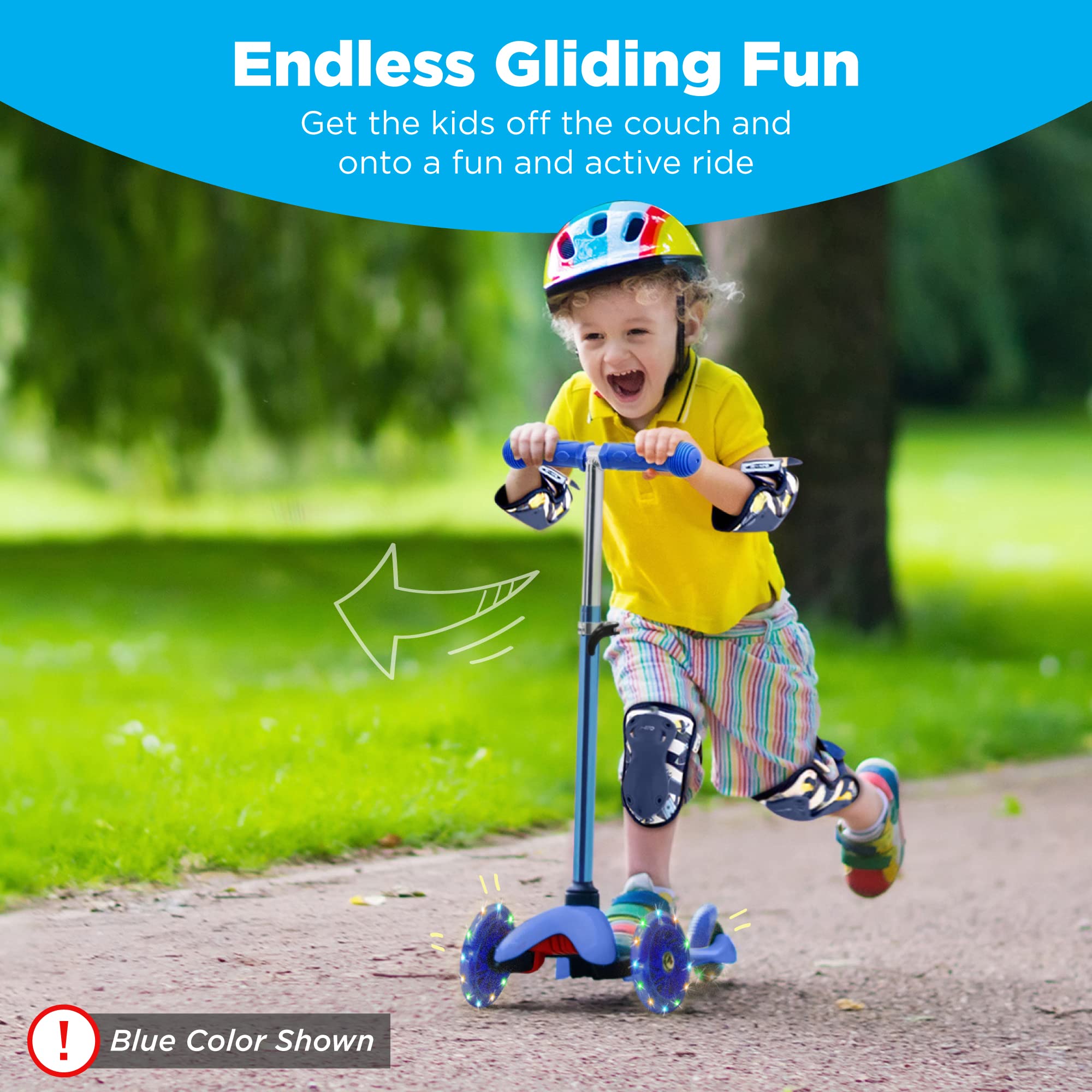 Scooter Paw Patrol with LED Light-Up Wheels, 3-Wheel Lean-to-Steer Toddler Scooter - photo 3