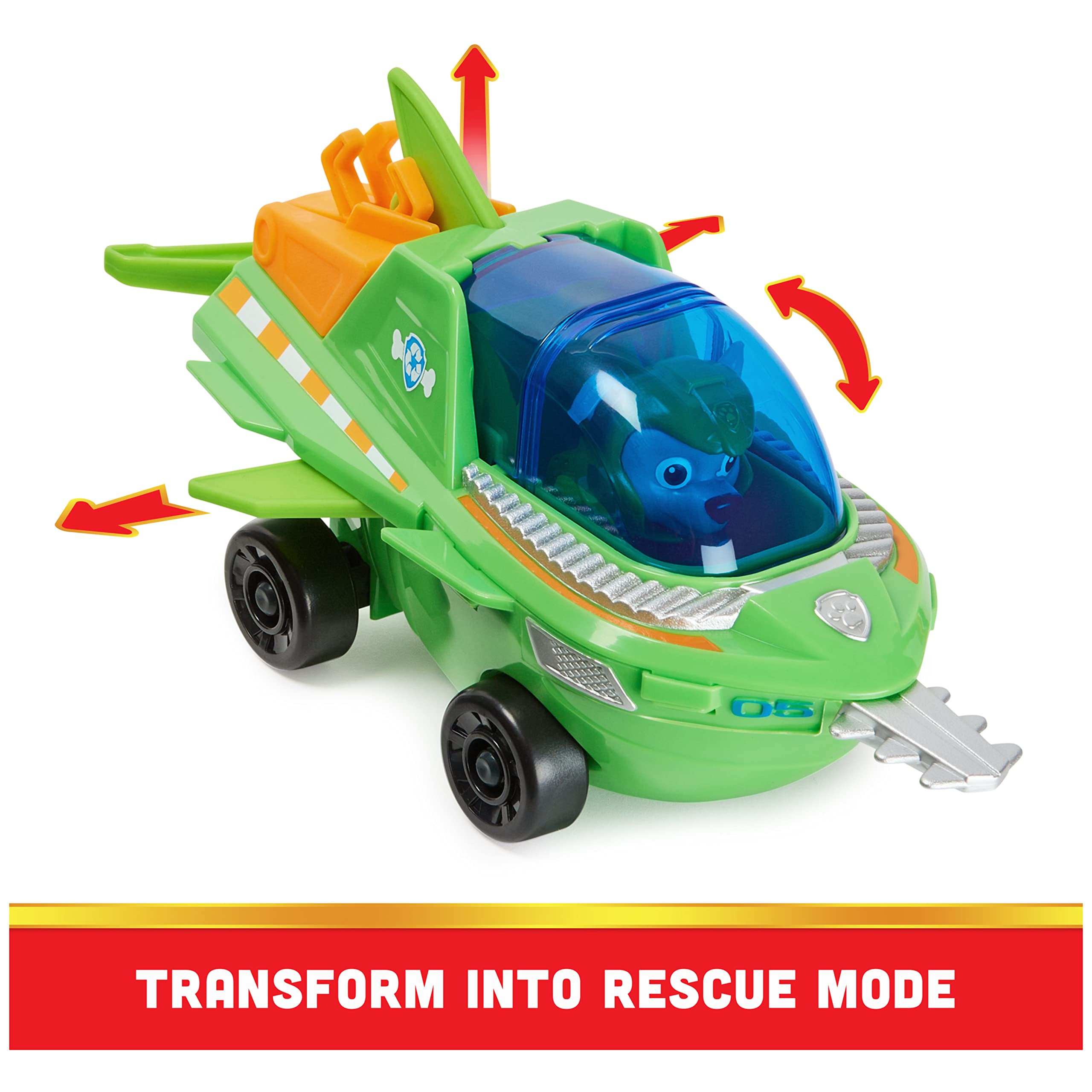 Vehicle Paw Patrol Rocky Transforming Sawfish Aqua Pups - photo 5