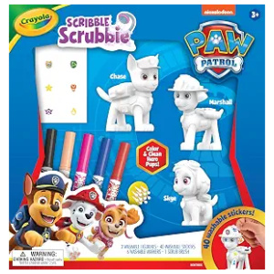 Crayola Scribble Scrubbie Paw Patrol Figurine Playset, Customizable Toys for Toddlers
