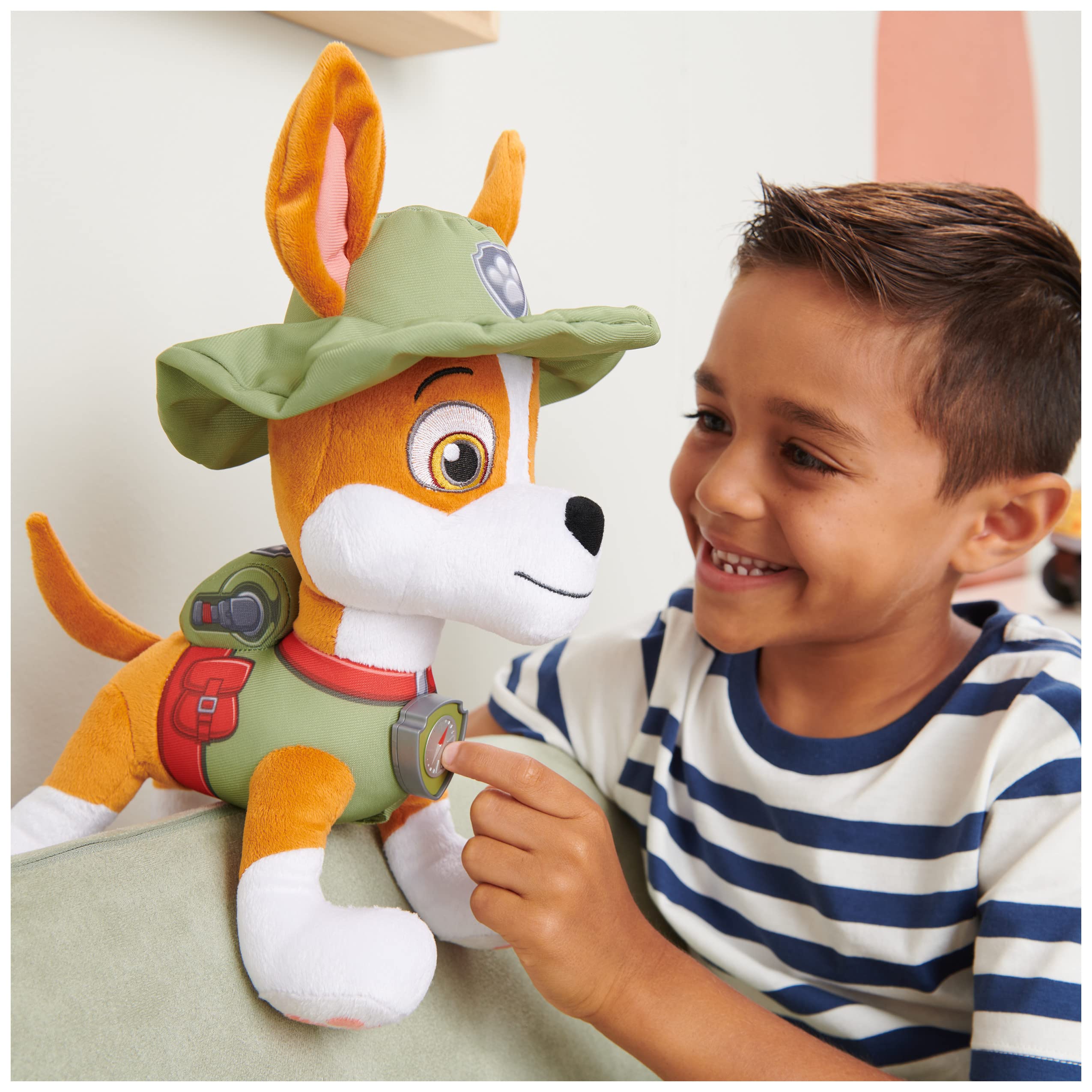 Plush Paw Patrol Talking Tracker 12-Inch Interactive Toy with Music and Sounds - photo 3