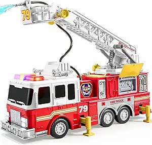 Fire Truck Toy Paw Patrol 33-inch Ladder Lights Sprinkler