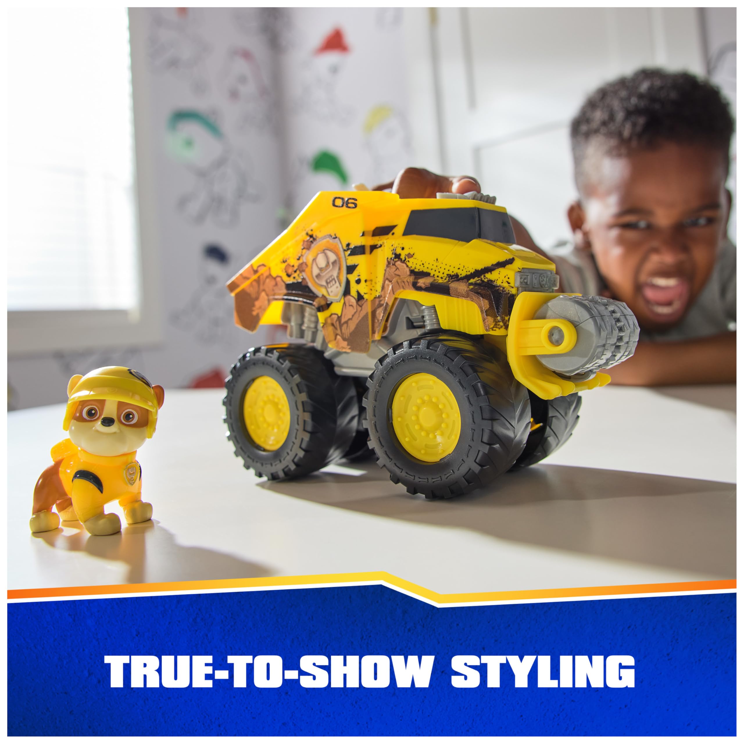 Toy Truck Paw Patrol Rubble's Bulldozer with Vehicle Transformation and Action Figure - photo 4