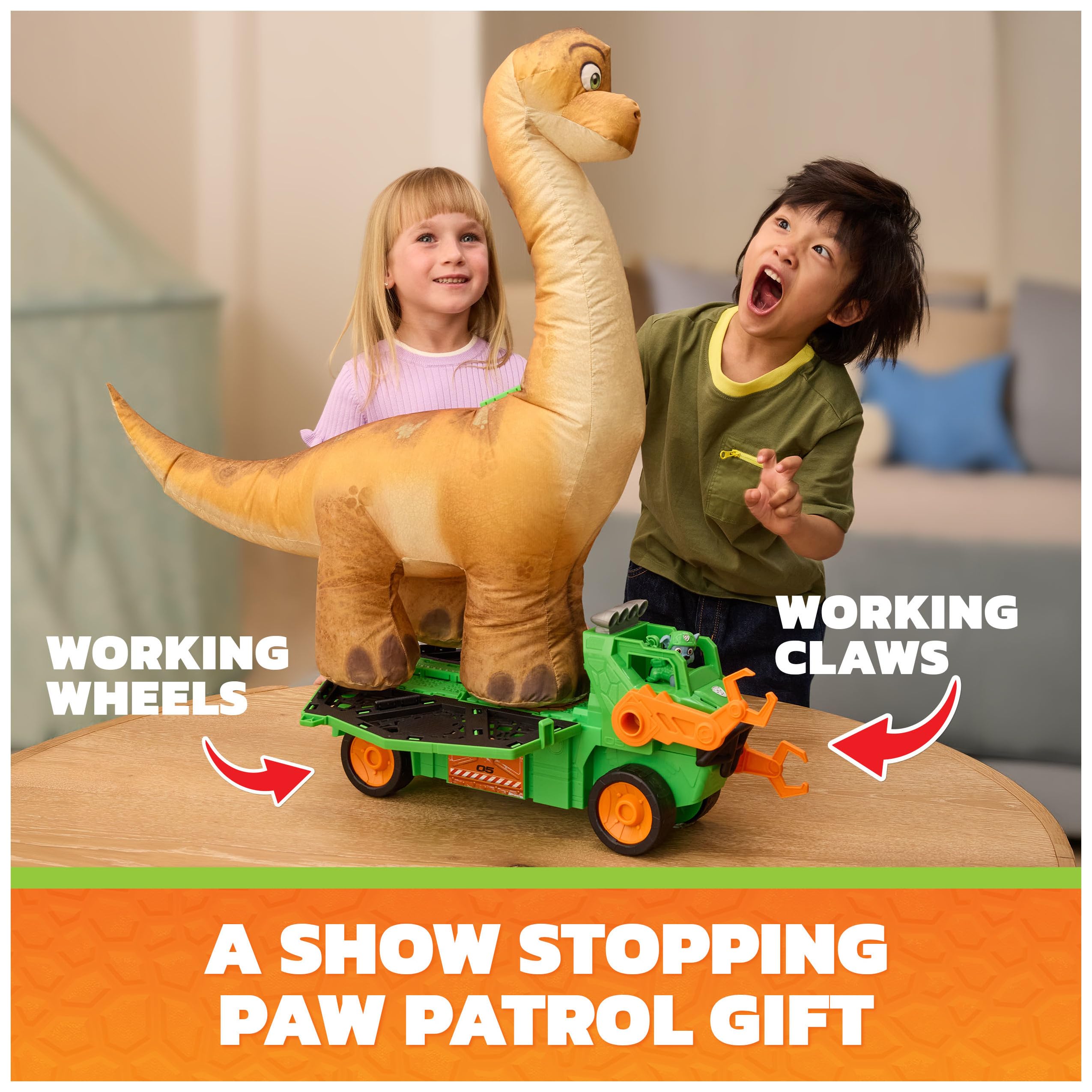 Vehicle Paw Patrol Megasaurus Dino with Rocky Action Figure - photo 6