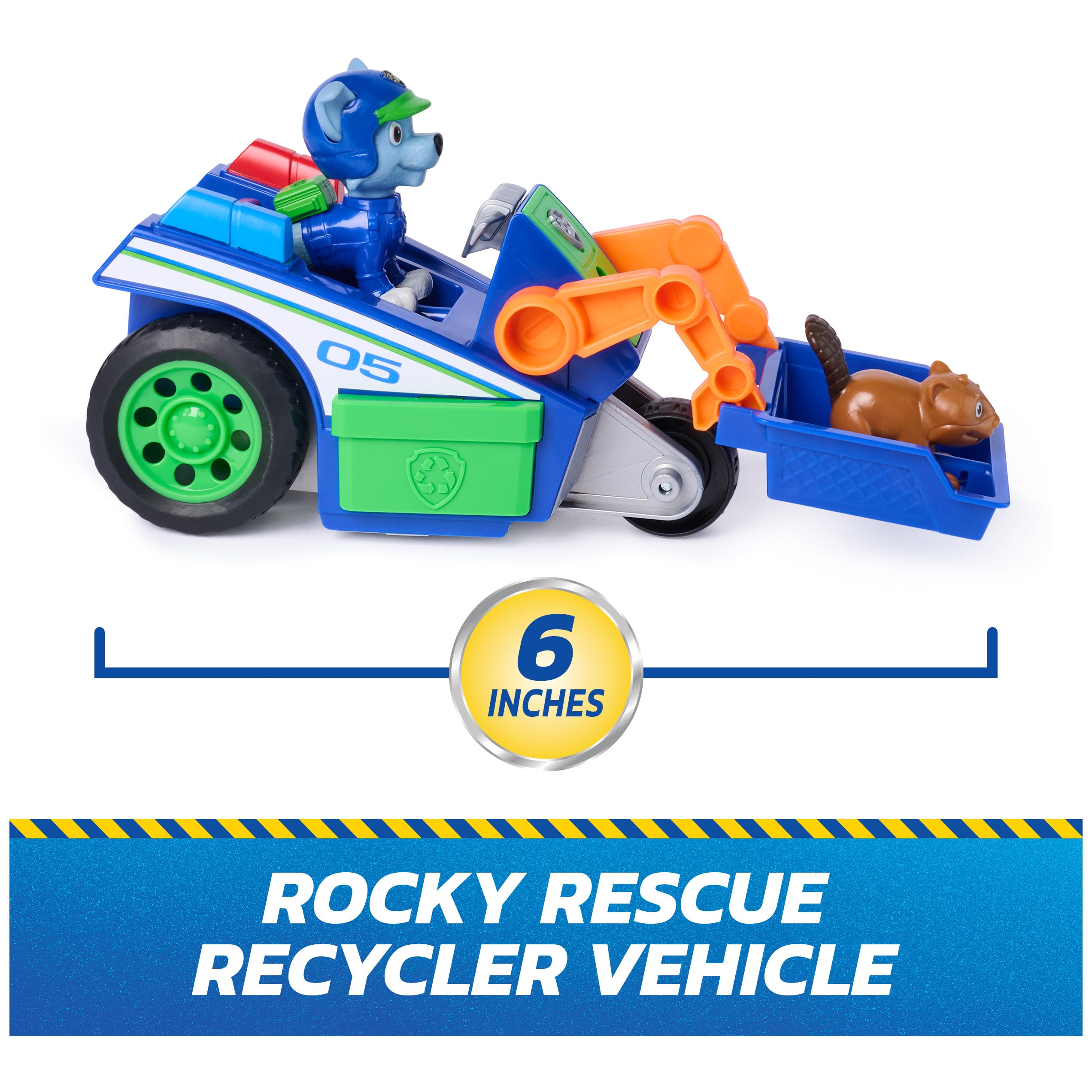 Vehicle Paw Patrol Rocky Rescue Recycler with 2 Figures - photo 2
