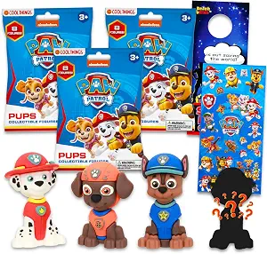 Paw Patrol Blind Bag Mini Figures Mystery Toys Bundle with Stickers