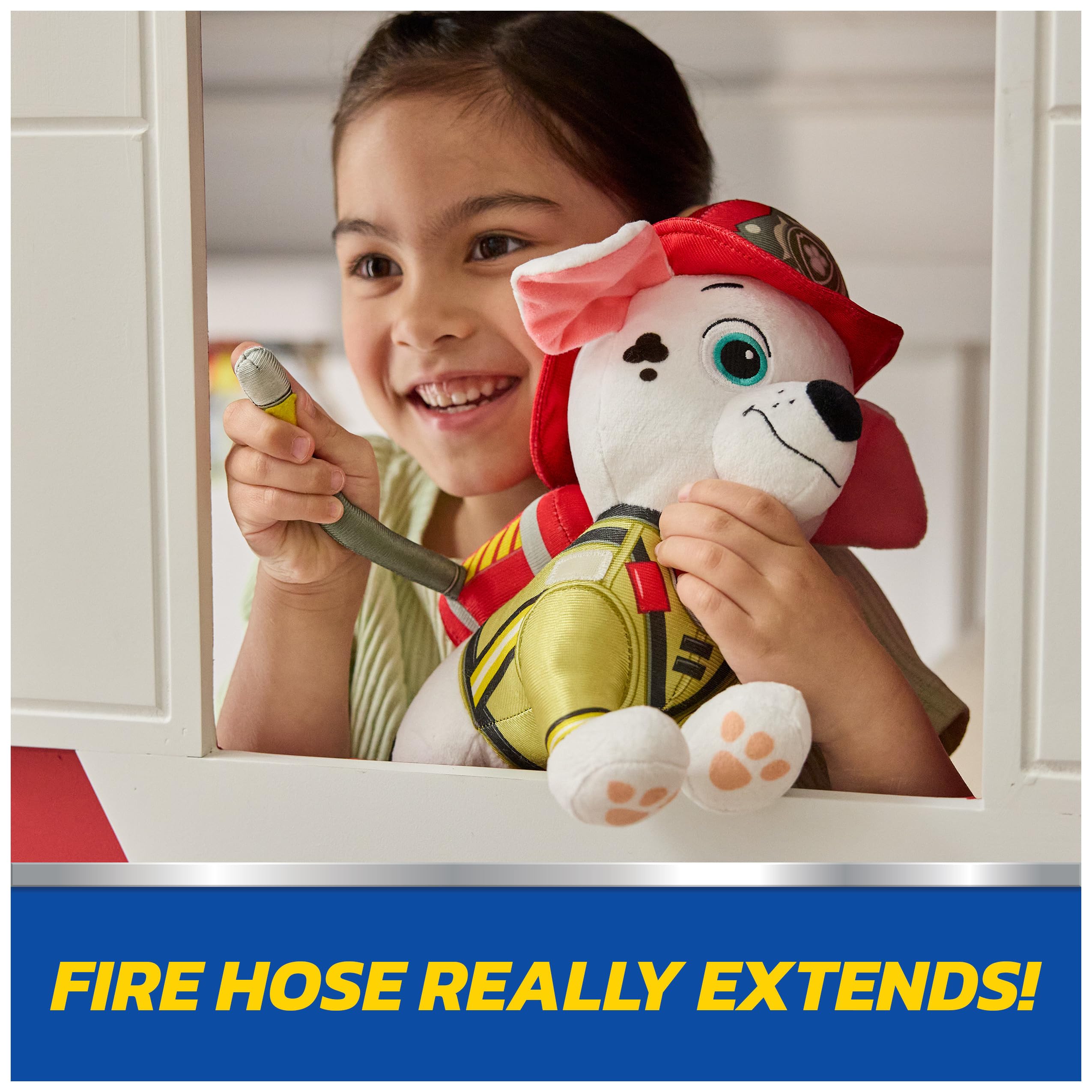 Plush Toy Paw Patrol Marshall with Fire Extinguisher Backpack and Hose - photo 4