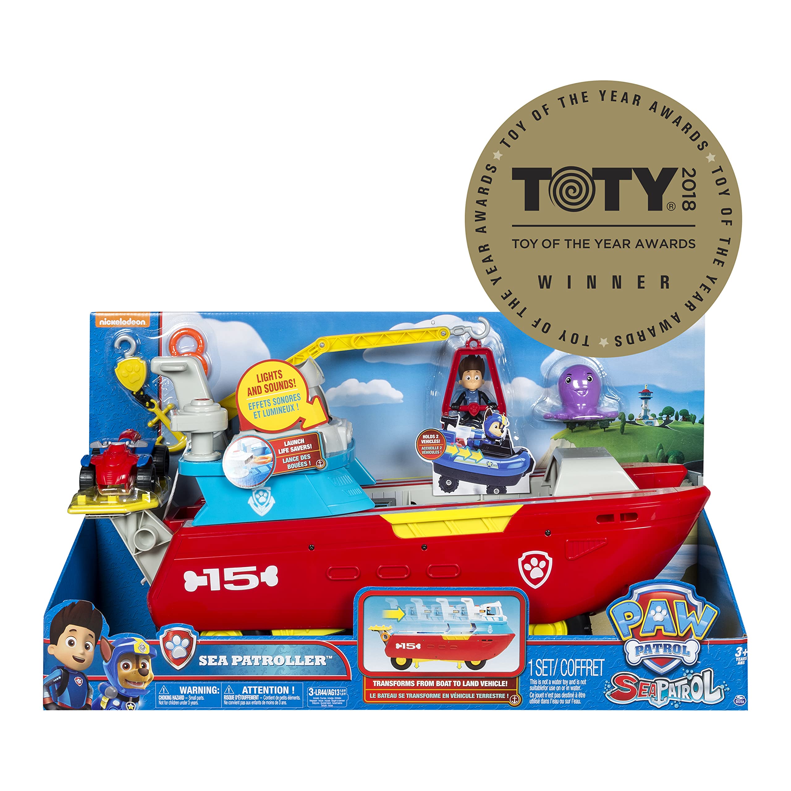Vehicle Paw Patrol Sea Patroller Transforming Toy with Lights & Sounds - photo 5