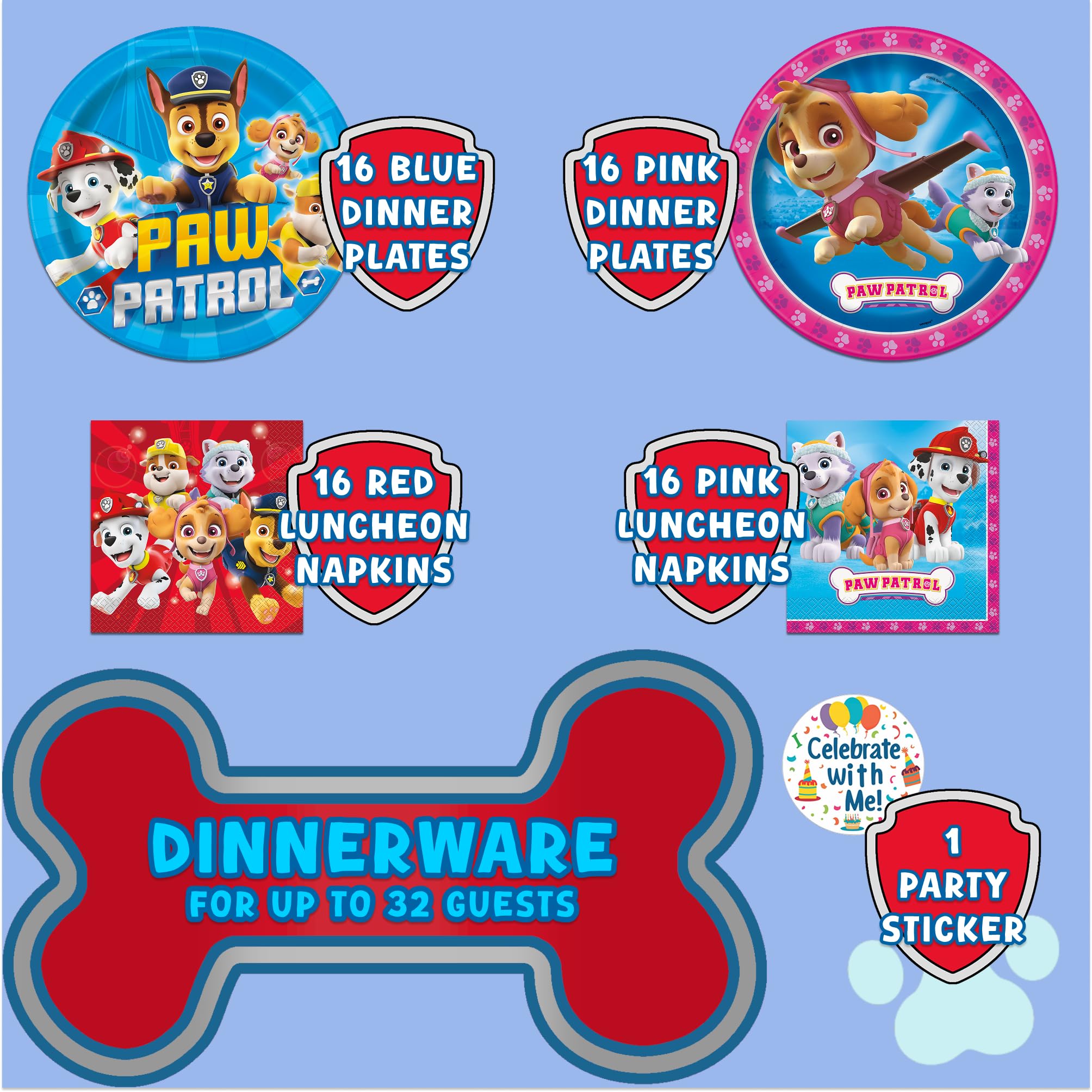 Party Supplies Paw Patrol Plates and Napkins Set - photo 2