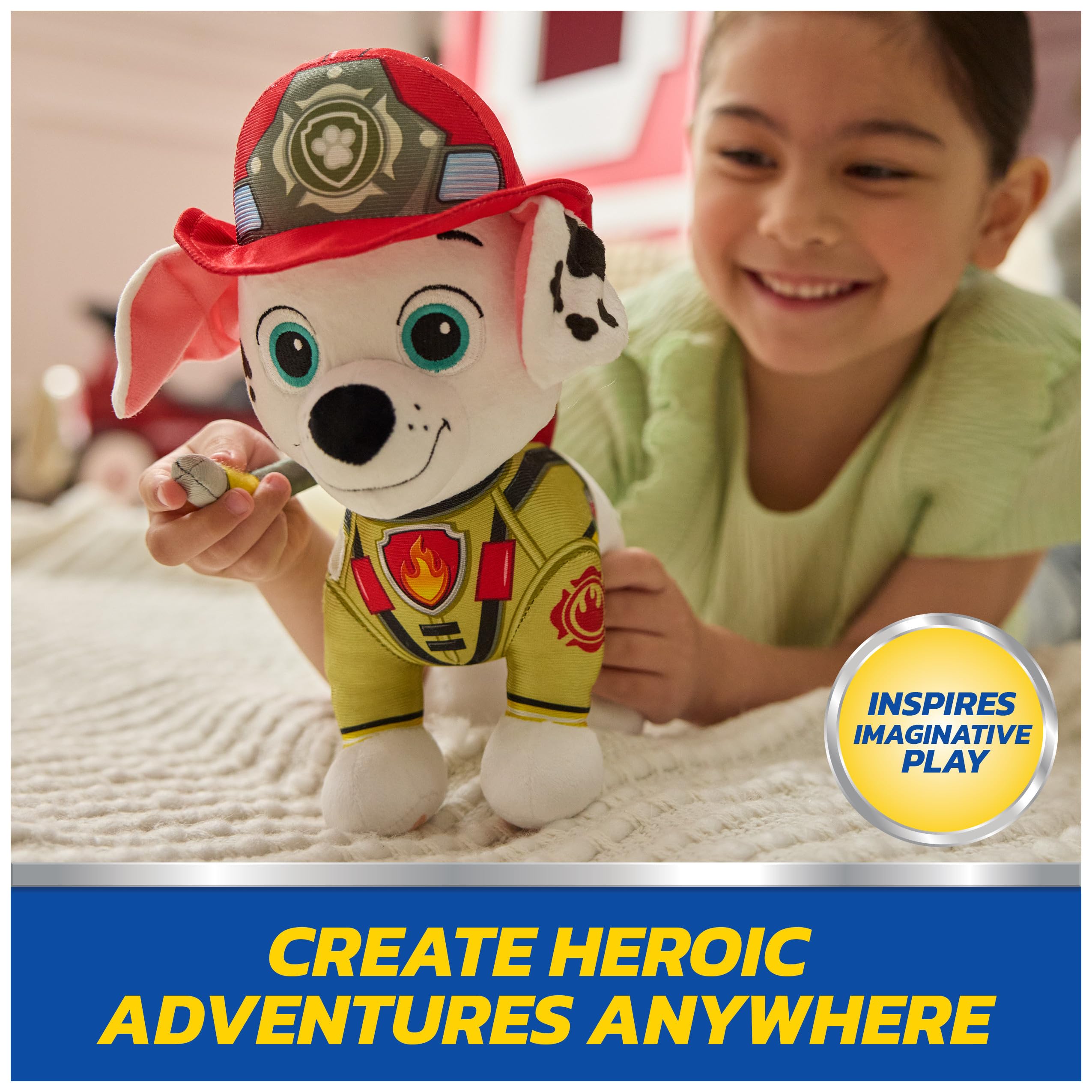 Plush Toy Paw Patrol Marshall with Fire Extinguisher Backpack and Hose - photo 5