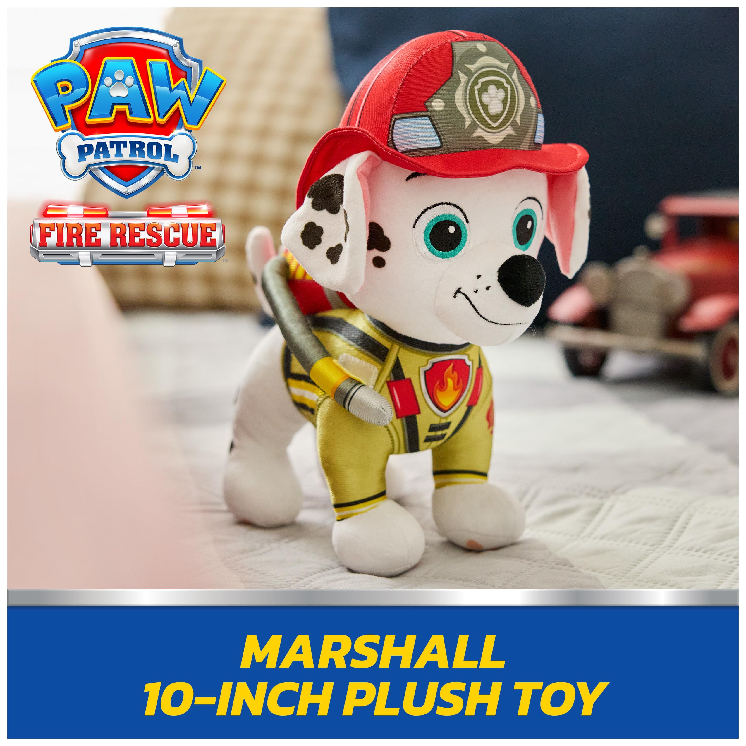 Plush Toy Paw Patrol Marshall with Fire Extinguisher Backpack and Hose - photo 2