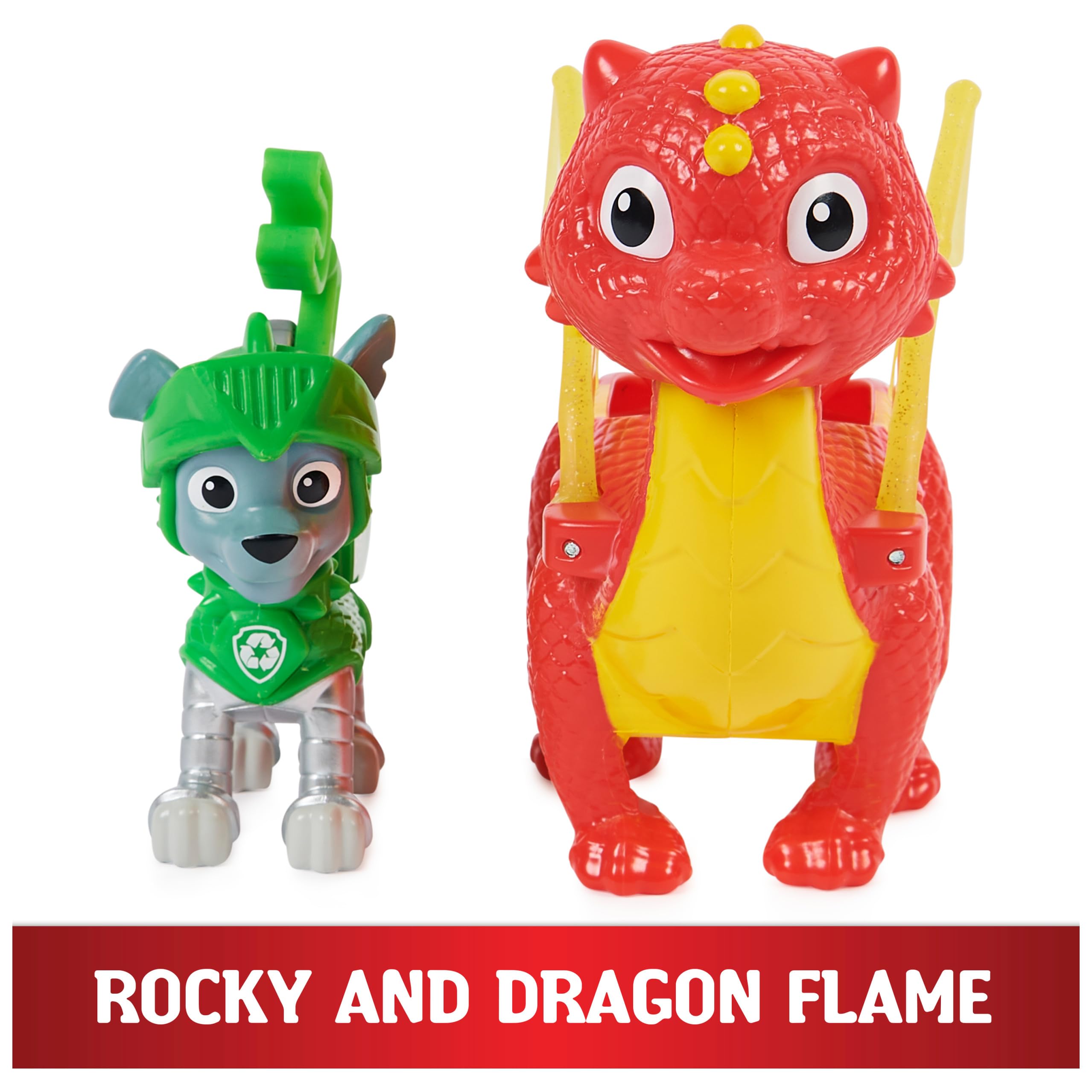 Action Figures Set Paw Patrol Rescue Knights Rocky and Dragon Flame - photo 4