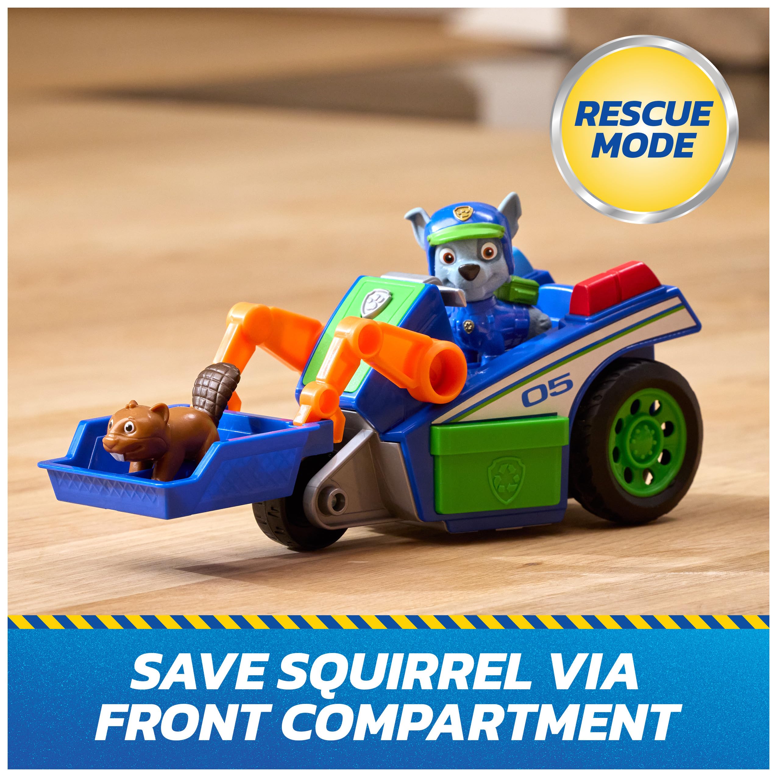 Vehicle Paw Patrol Rocky Rescue Recycler with 2 Figures - photo 4